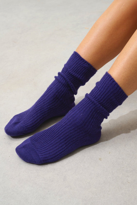 CHEWILA chaussettes 4 fils purple 100% cachemire