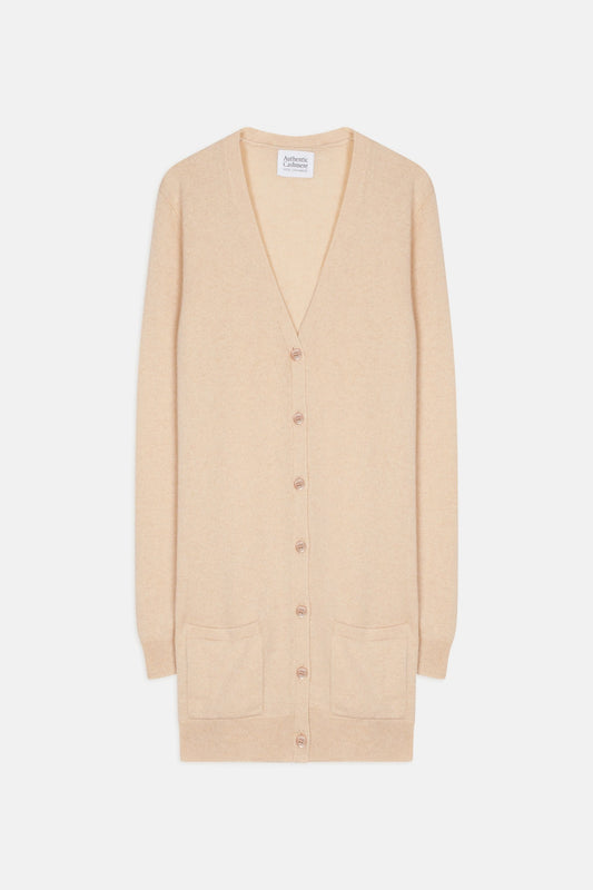 cimet cardigan col v sable 100% cachemire