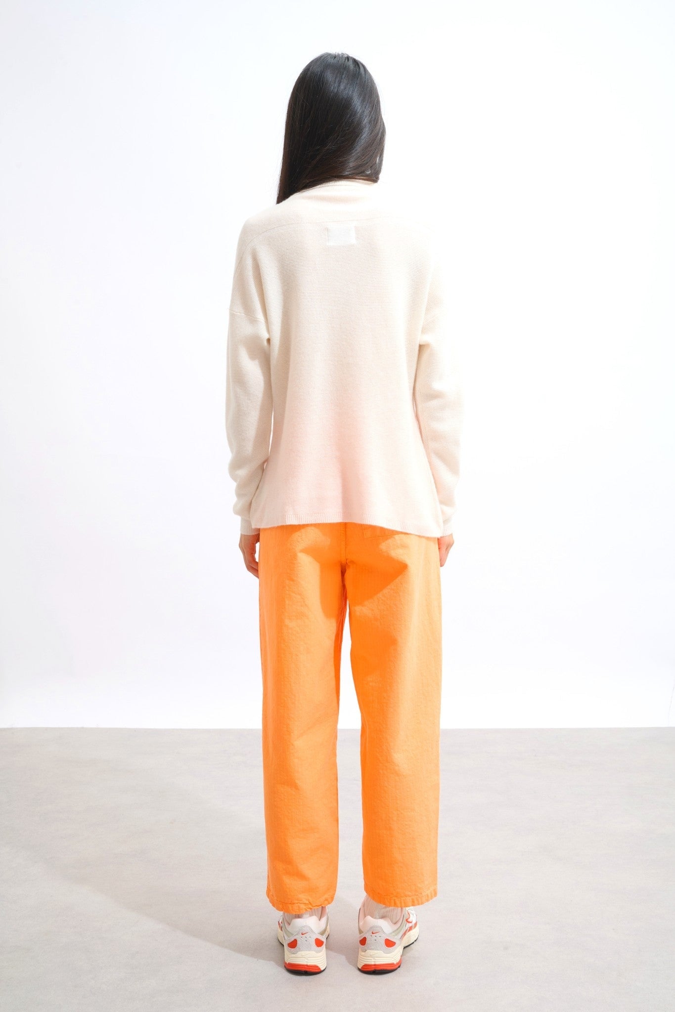 collin pull col roulé ivoire 100% cachemire