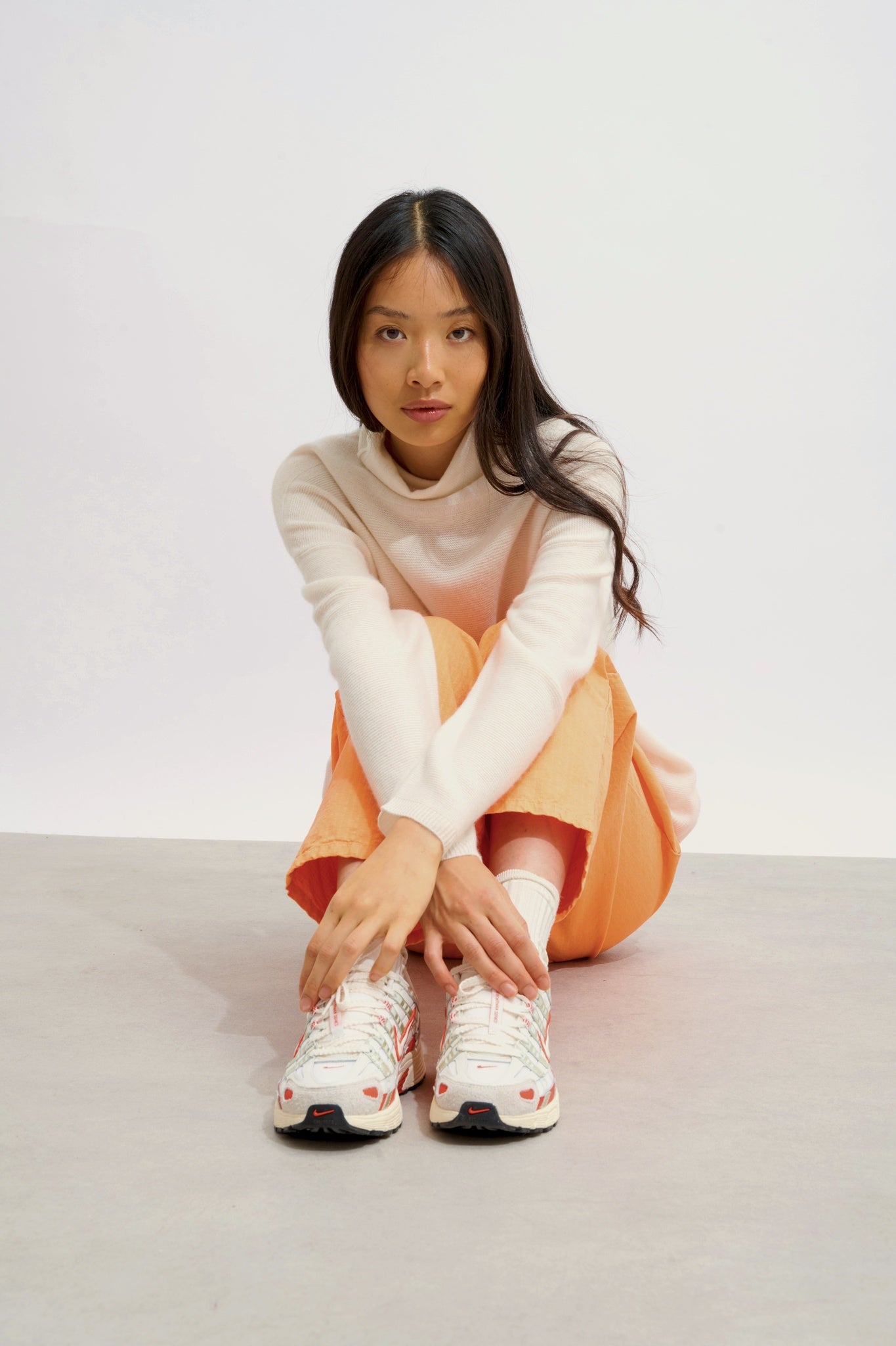 COLLIN pull col roulé ivoire 100% cachemire