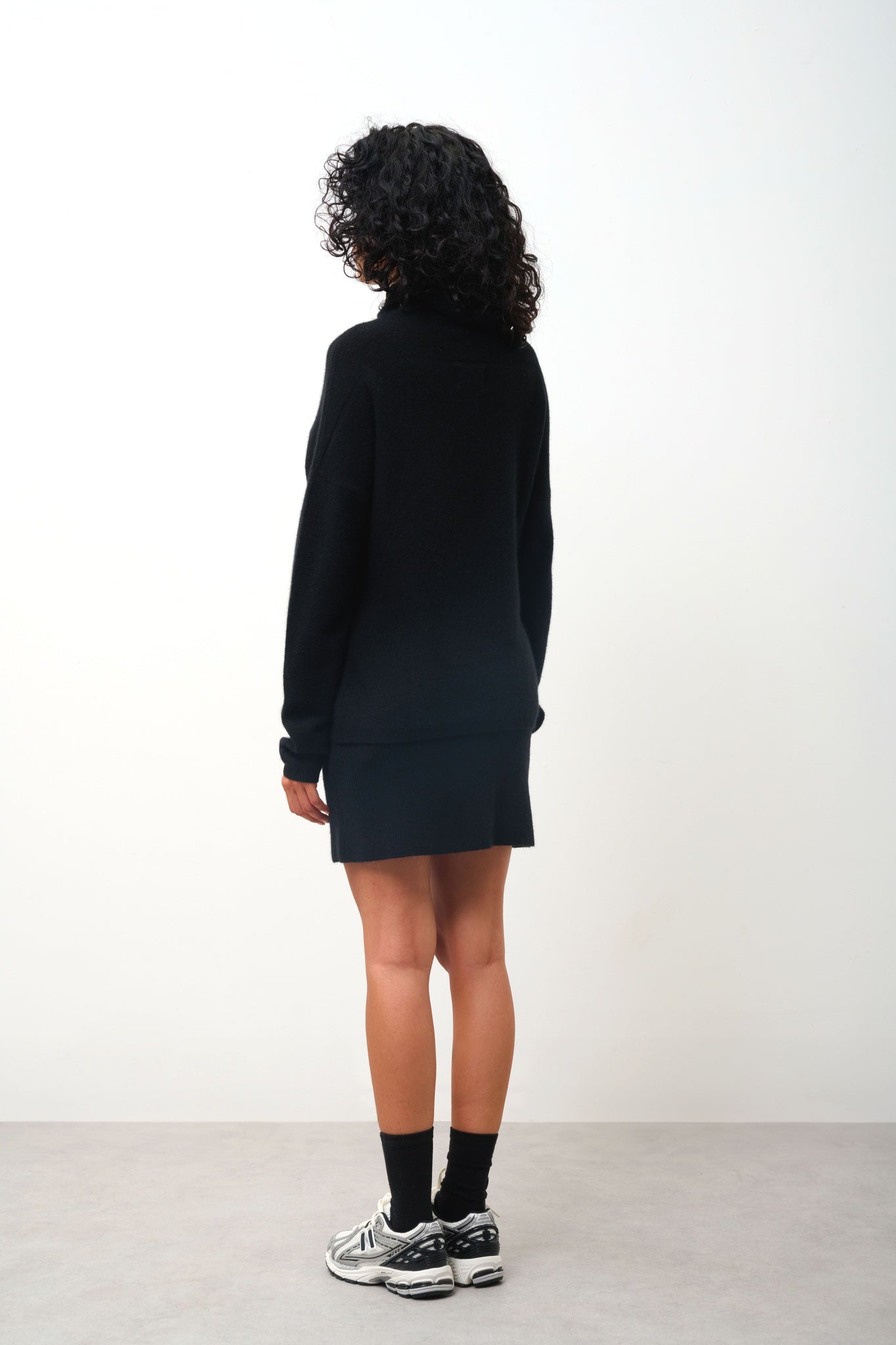 COLLIN schwarzer Rollkragenpullover 100% Kaschmir