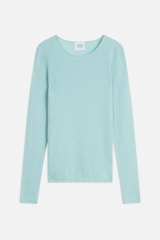 criou pull col bateau aqua 100% cachemire