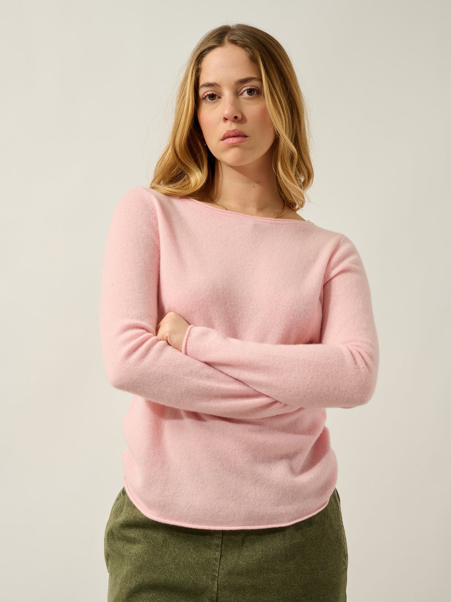 CRIOU pull col bateau ballerine 100% cachemire