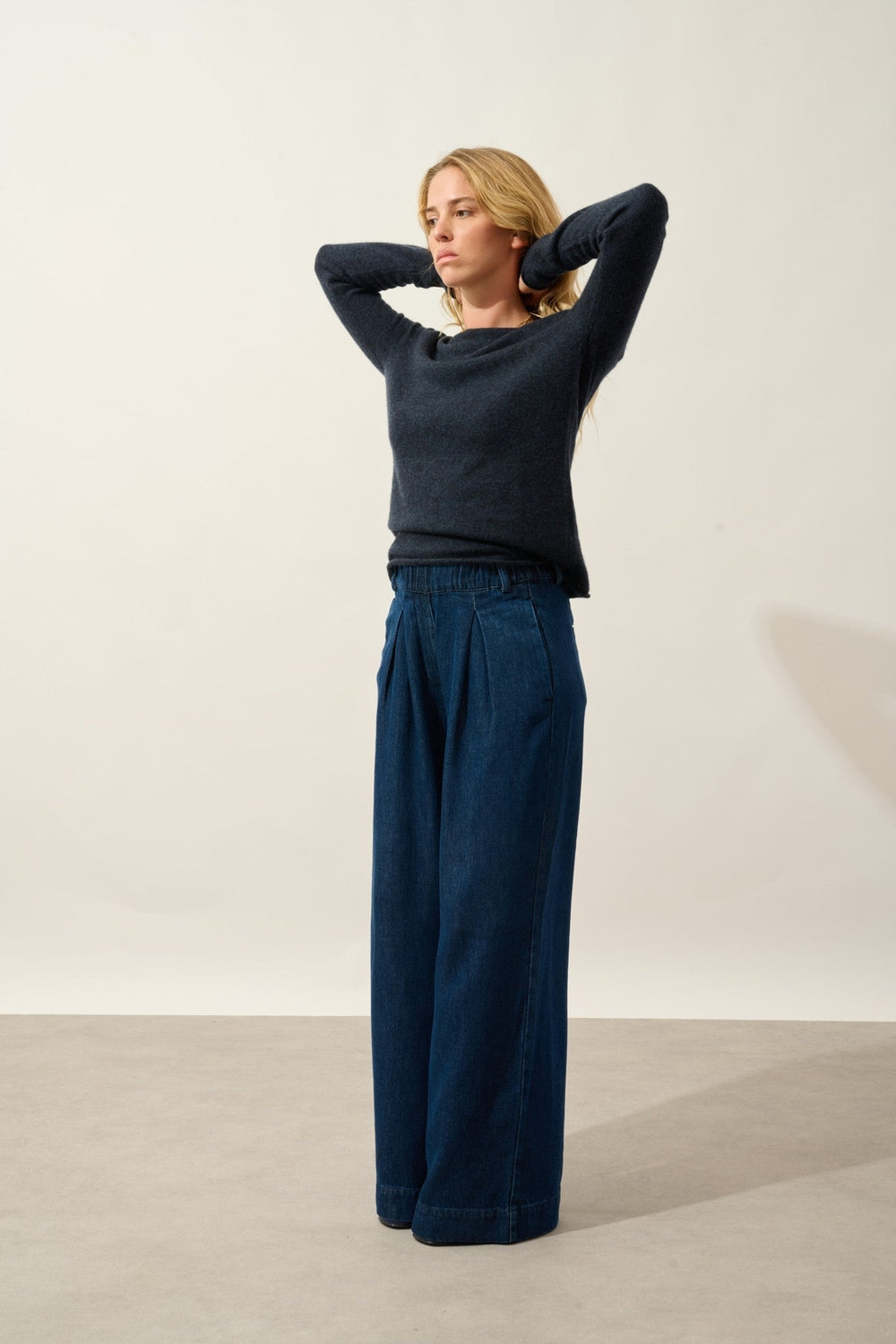 criou pull col bateau caviar 100% cachemire