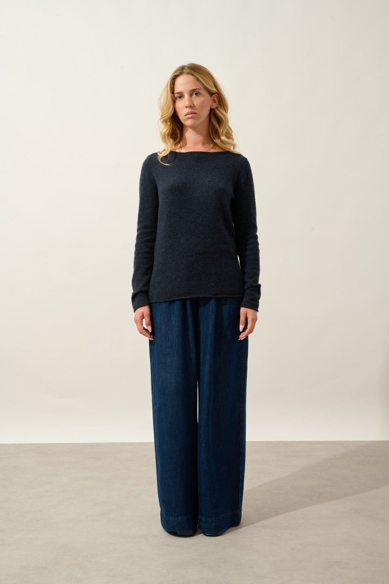 criou pull col bateau caviar 100% cachemire