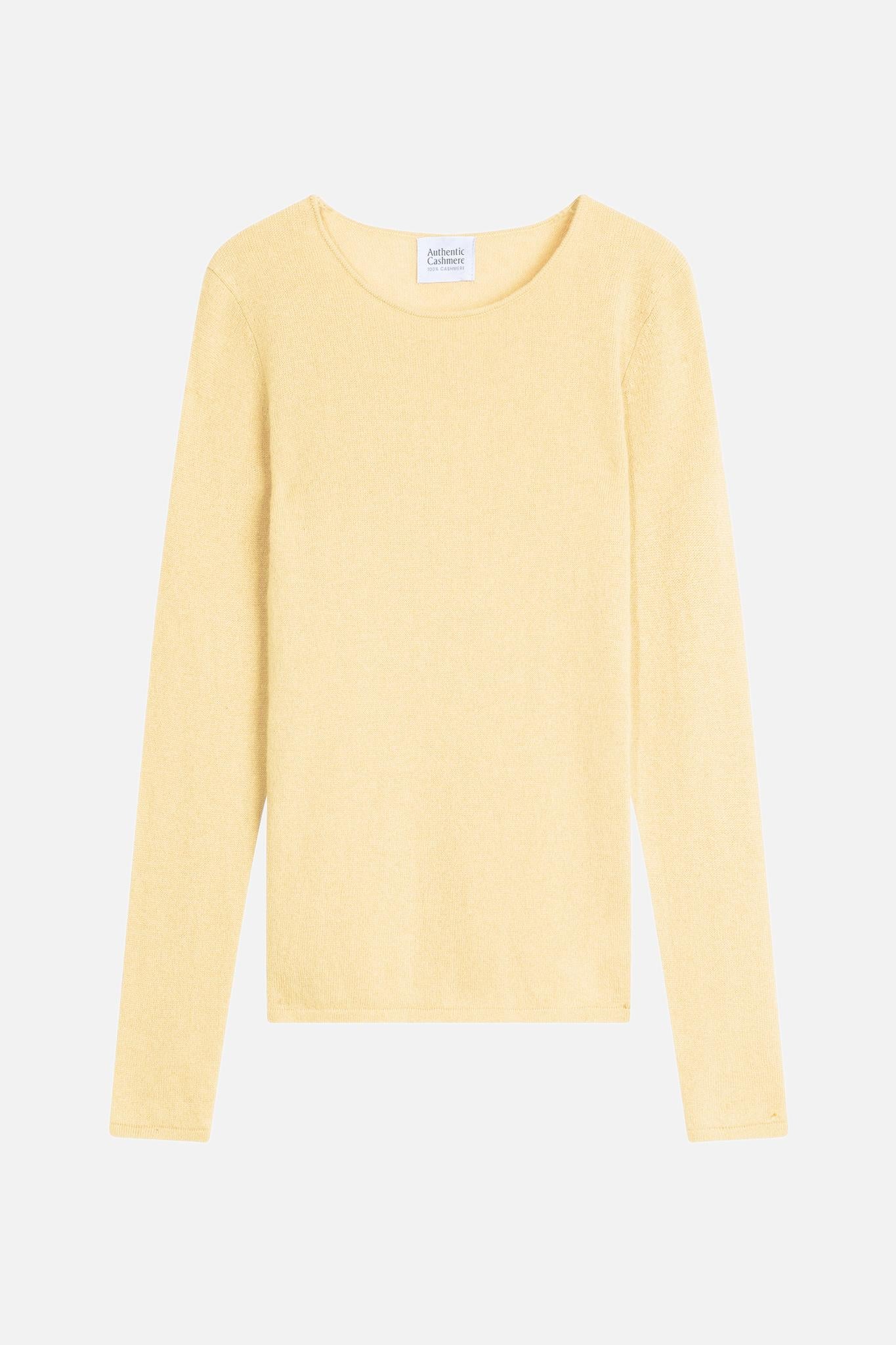 CRIOU boat-neck sweater lemonade 100% cashmere
