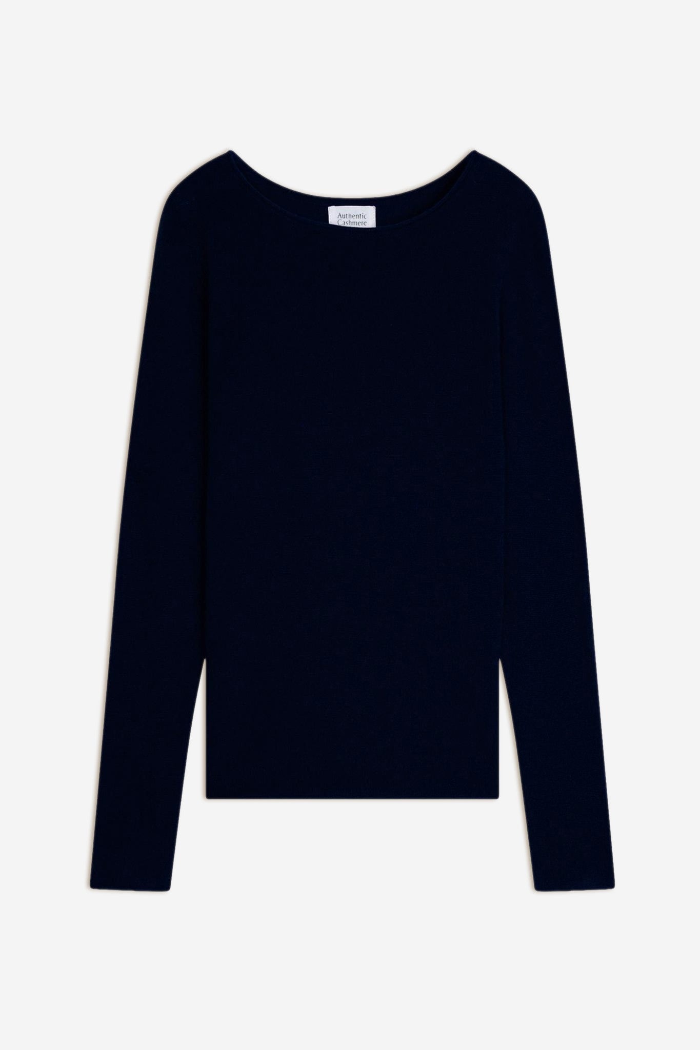 criou pull col bateau navy 100% cachemire