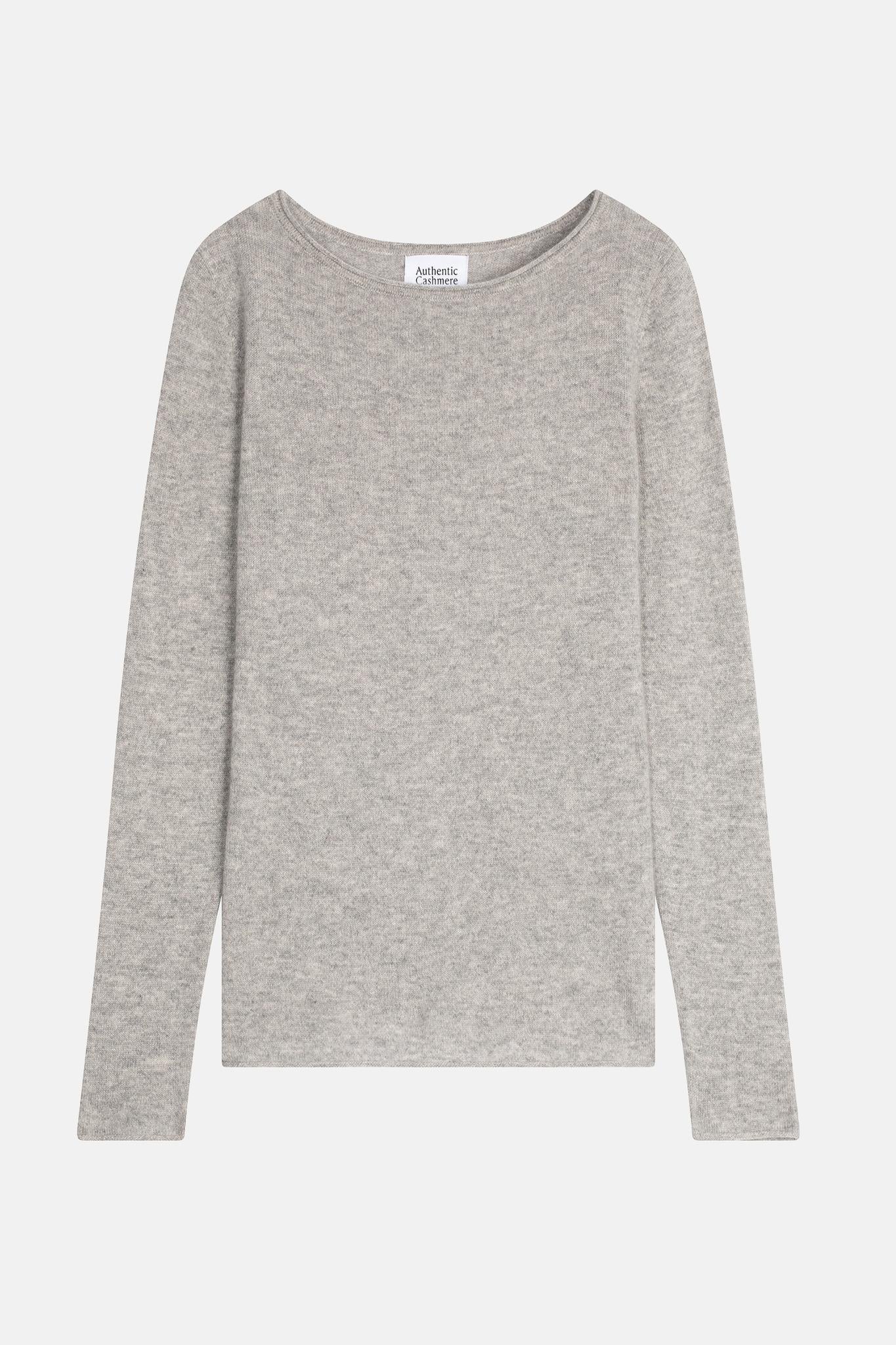 CRIOU pull col bateau nuage chiné 100% cachemire