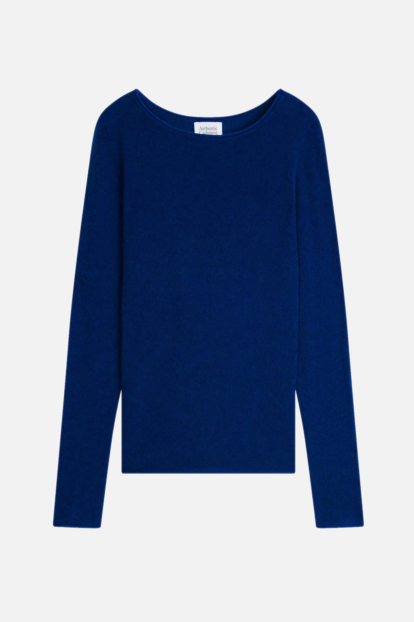 CRIOU ultramarine boat-neck sweater 100% cashmere
