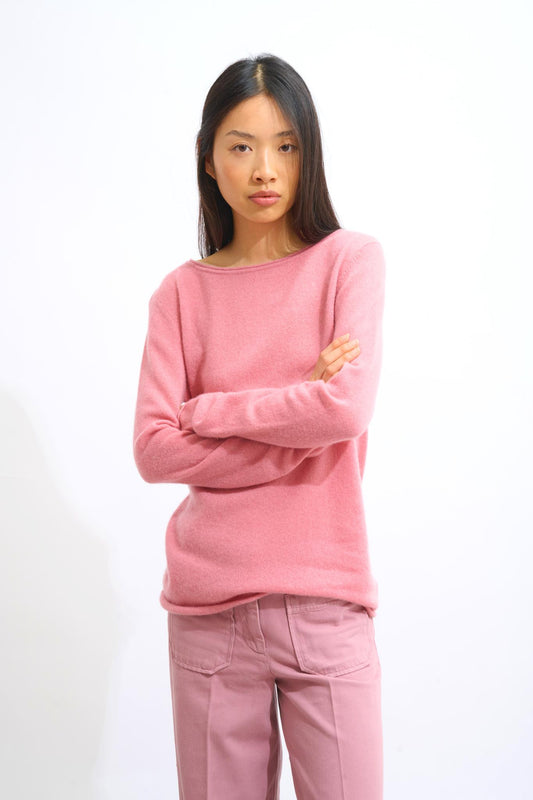 CRIOU petal boat-neck sweater 100% cashmere