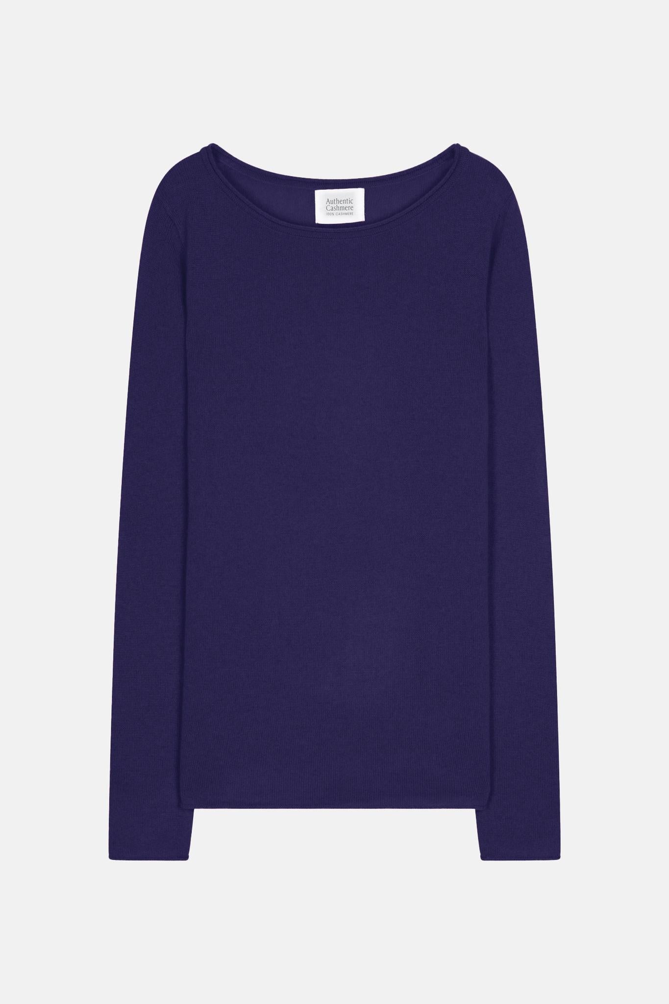 CRIOU boat-neck sweater purple 100% cashmere