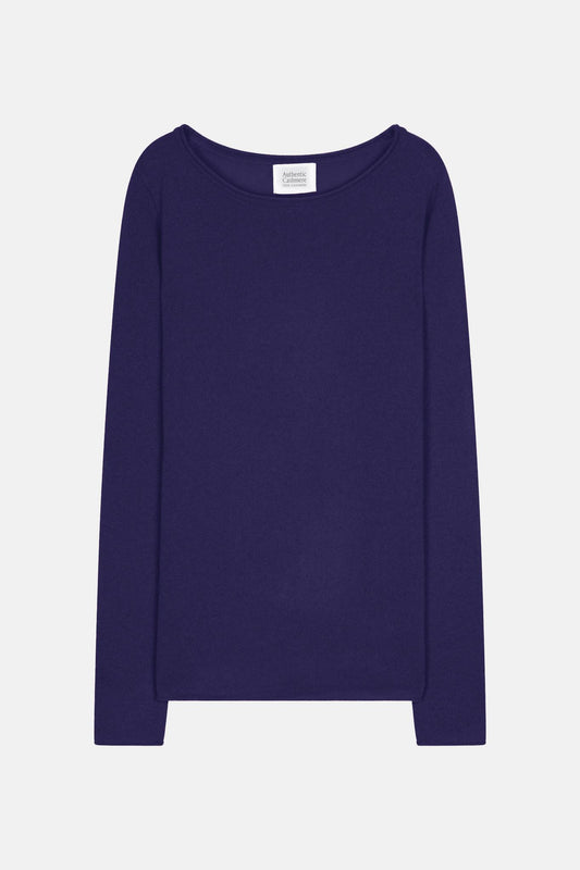 CRIOU boat-neck sweater purple 100% cashmere