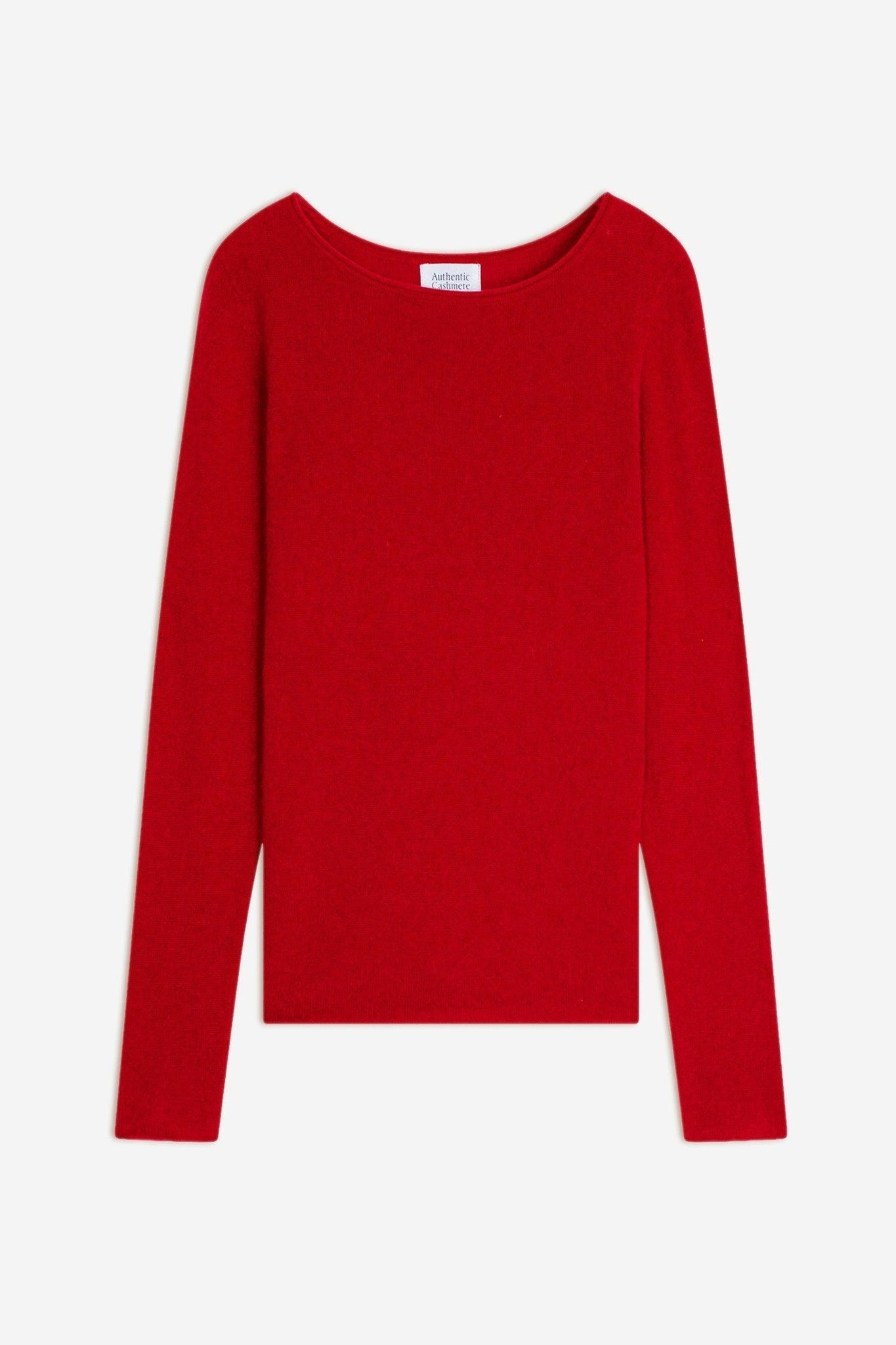 criou pull col bateau rouge 100% cachemire