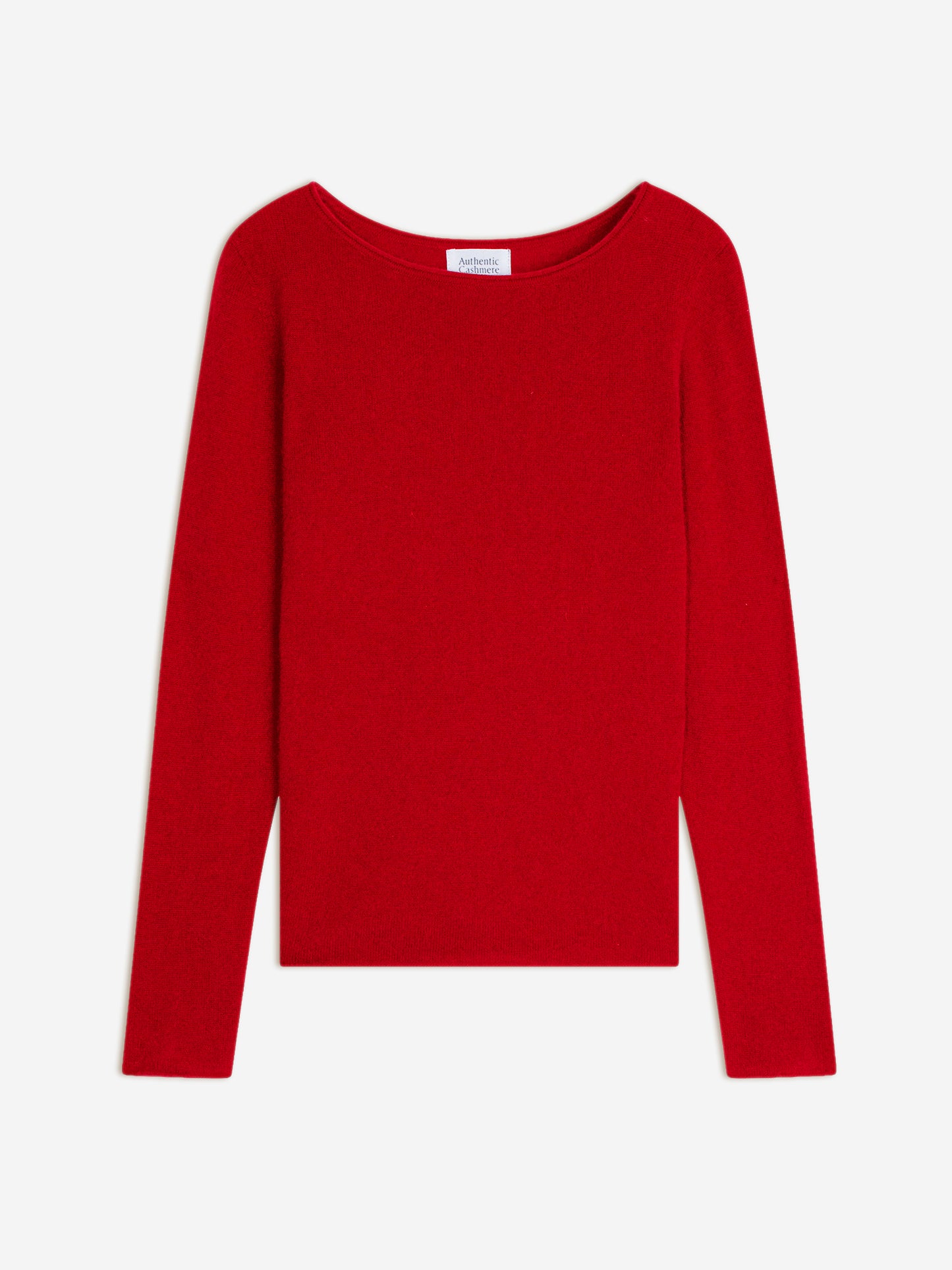 CRIOU pull col bateau rouge 100% cachemire
