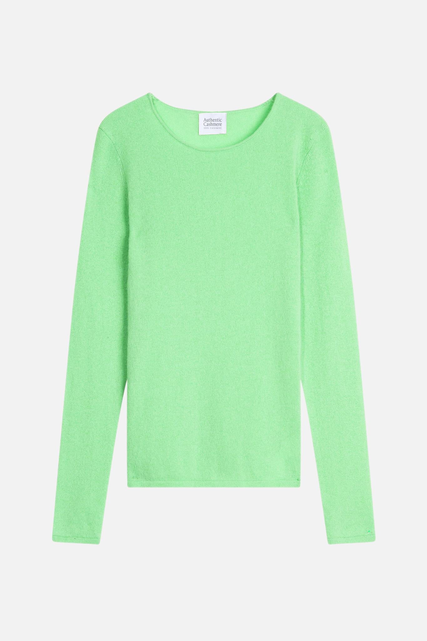 CRIOU boat-neck sweater lime 100% cashmere
