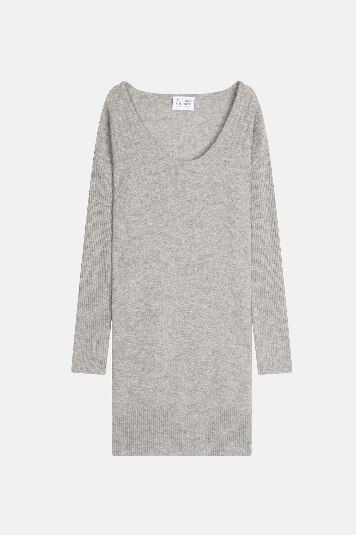 DANA robe col u nuage chiné 100% cachemire