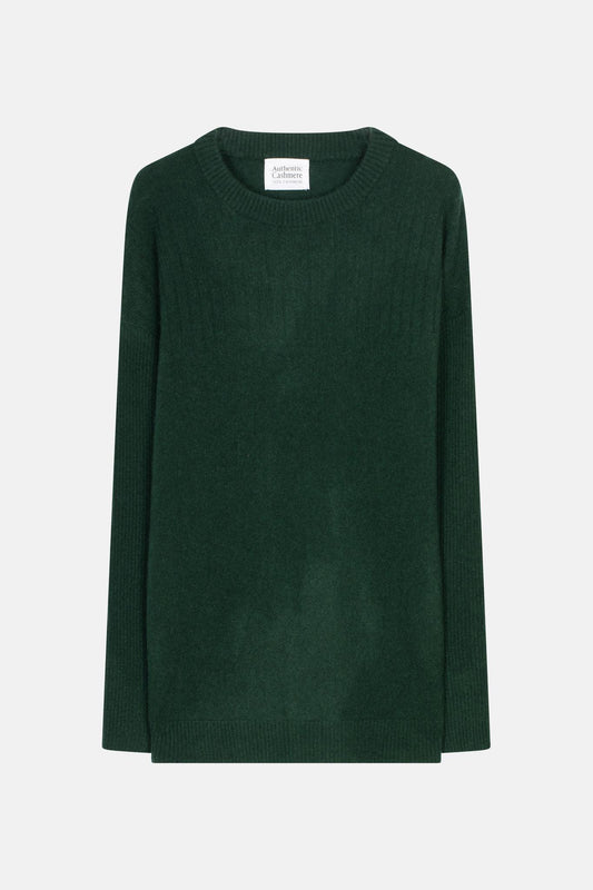 DARIA Pullover mit Rundhalsausschnitt Zypresse 100% Kaschmir