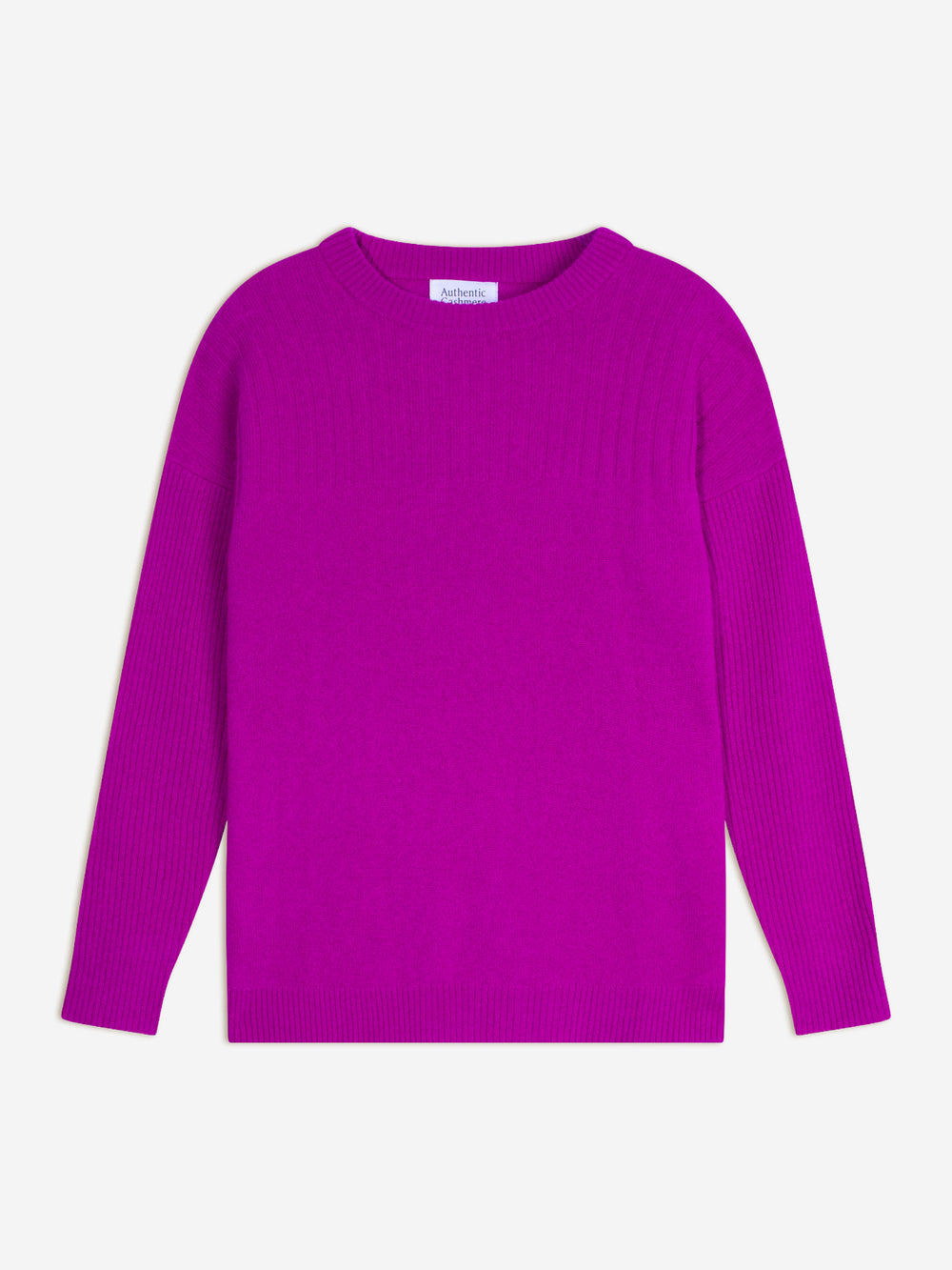 DARIA pull col rond hibiscus 100% cachemire