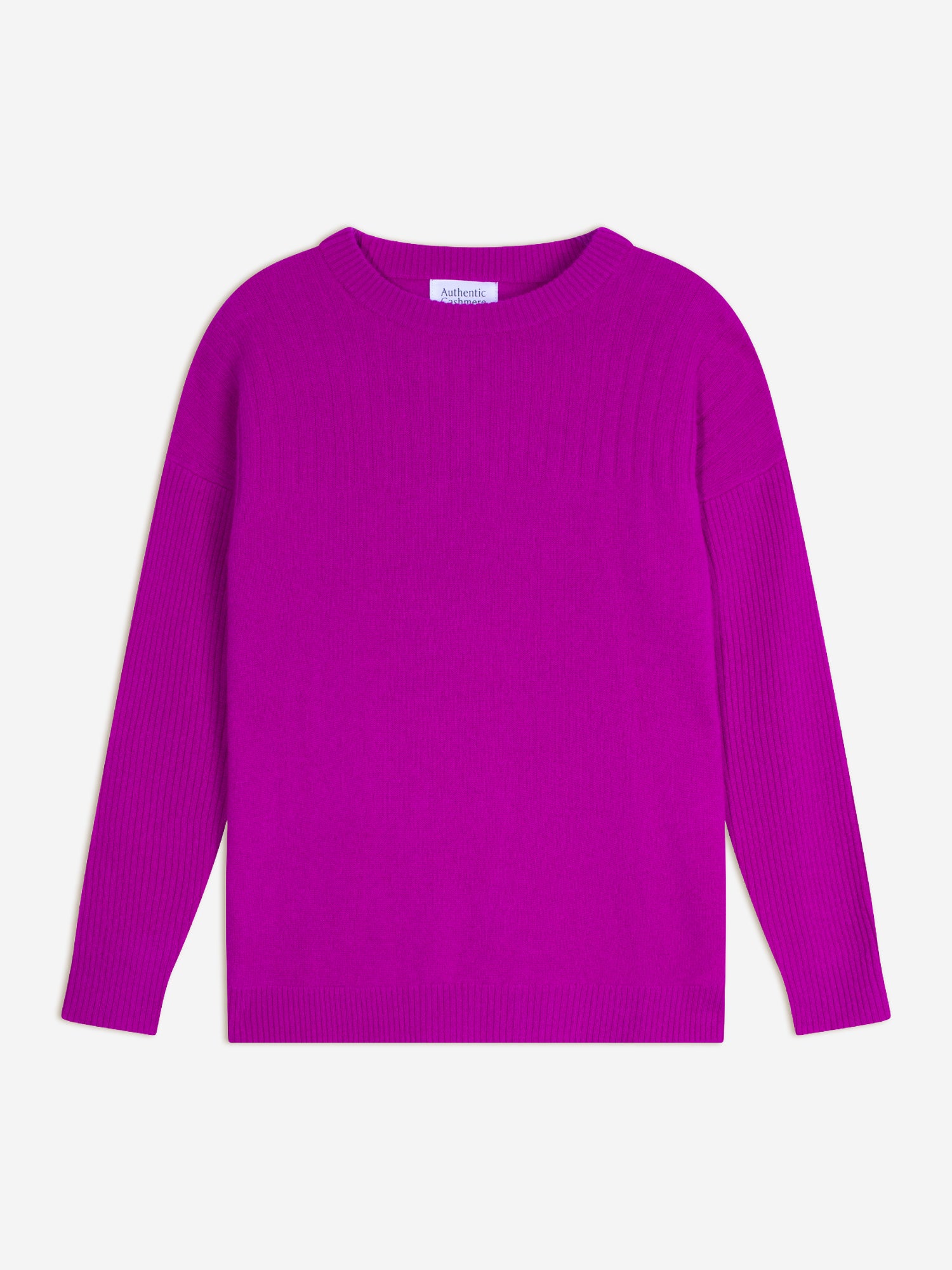 DARIA pull col rond hibiscus 100% cachemire