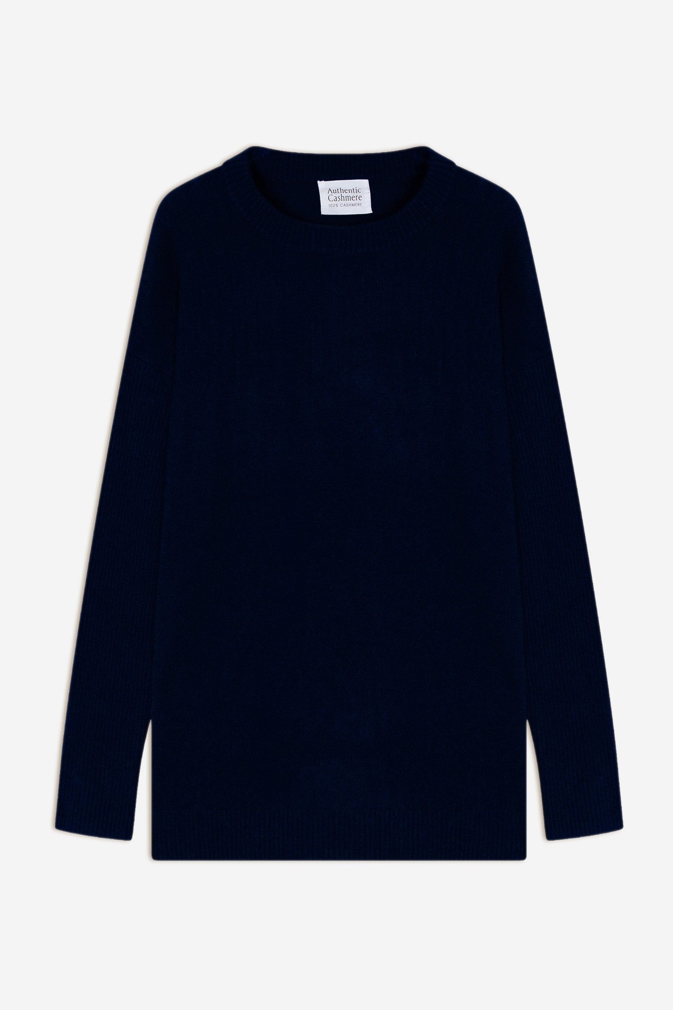 daria pull col rond navy 100% cachemire