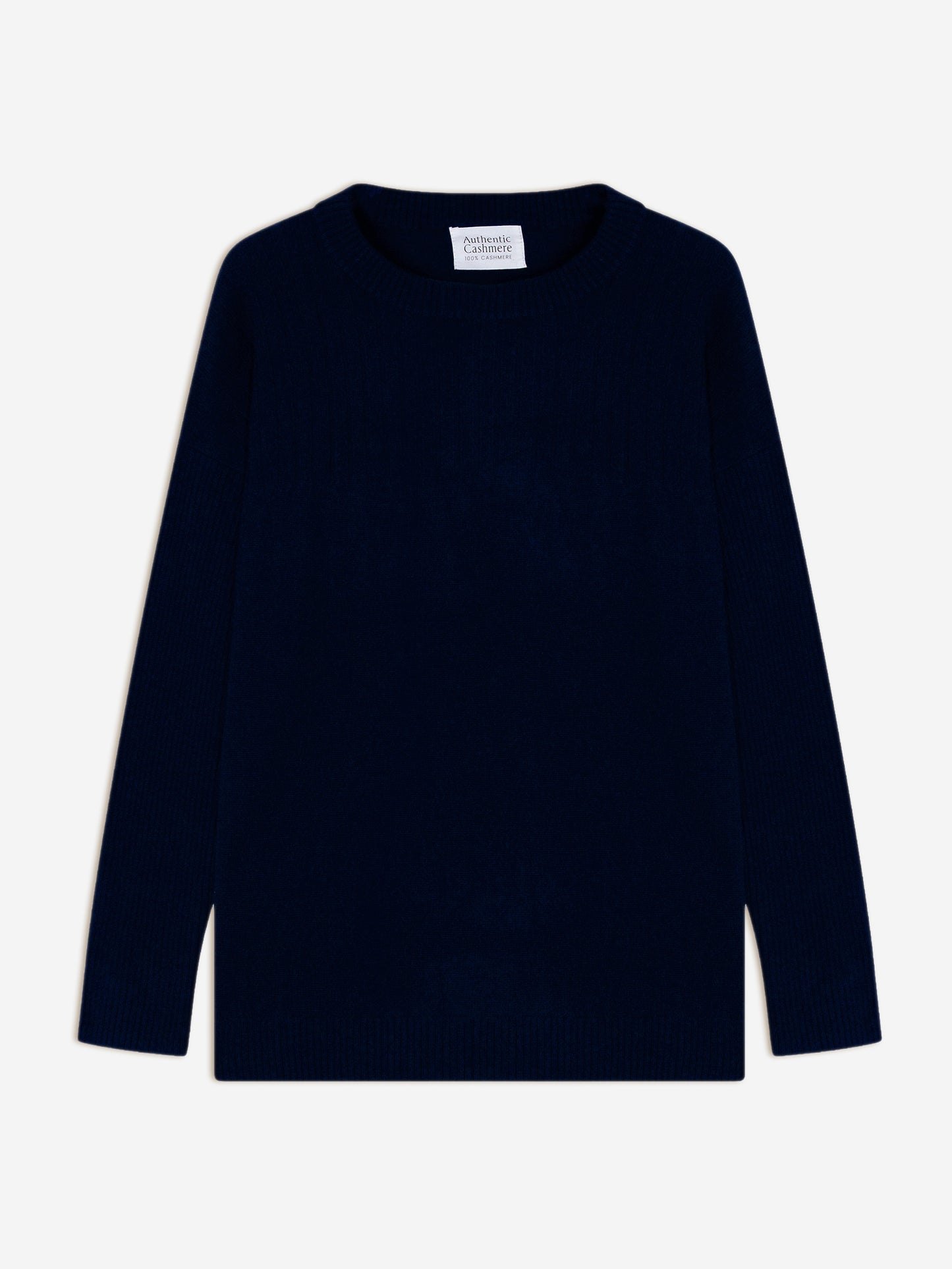 DARIA pull col rond navy 100% cachemire