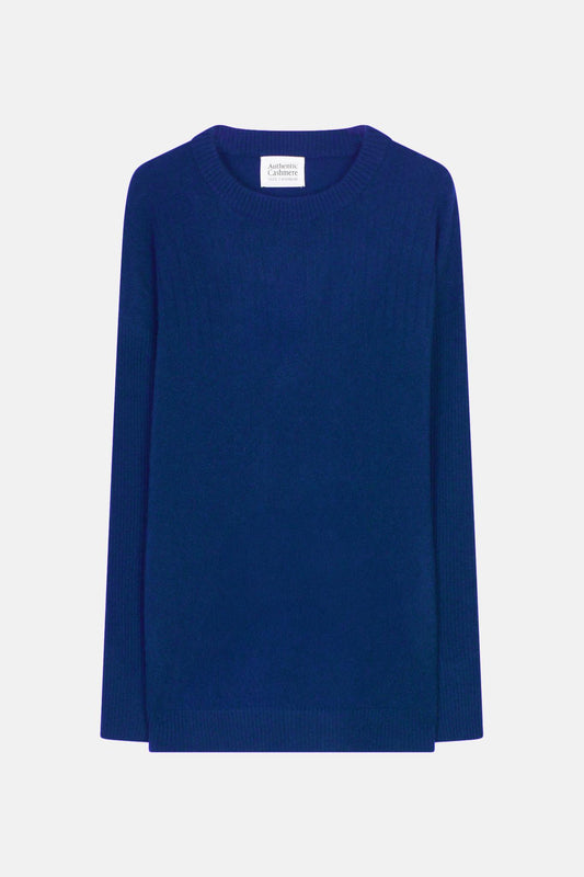 DARIA Pullover mit Rundhalsausschnitt ultramarin 100% Kaschmir