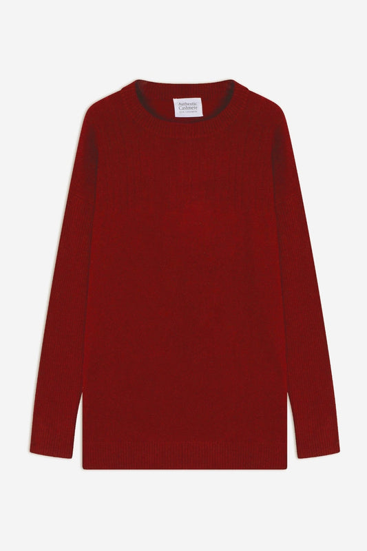 daria pull col rond rubis 100% cachemire