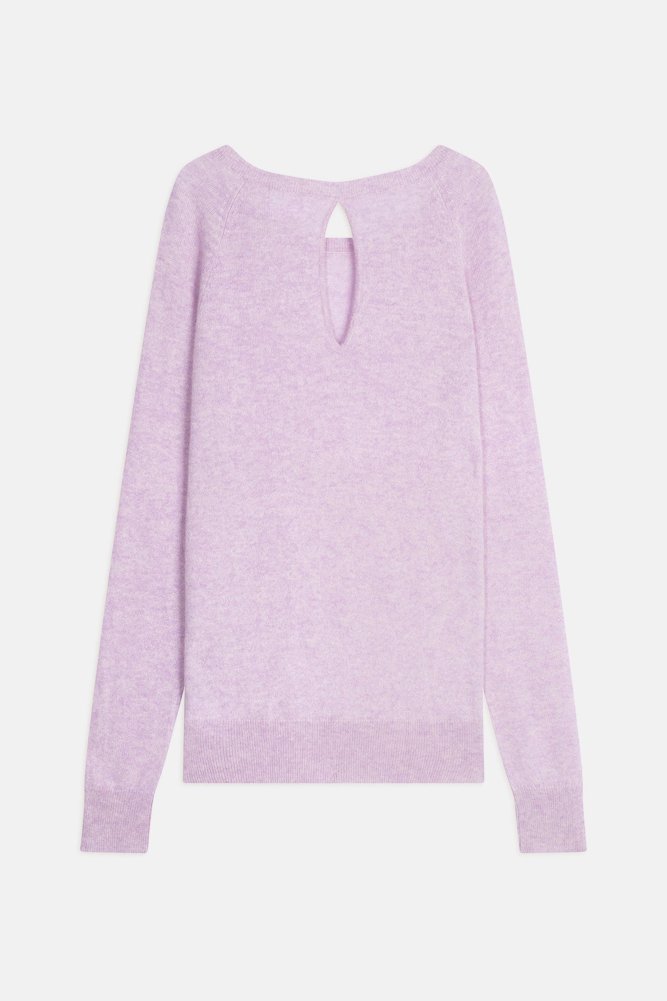 DIBONA mauve mottled boat-neck sweater 100% cashmere