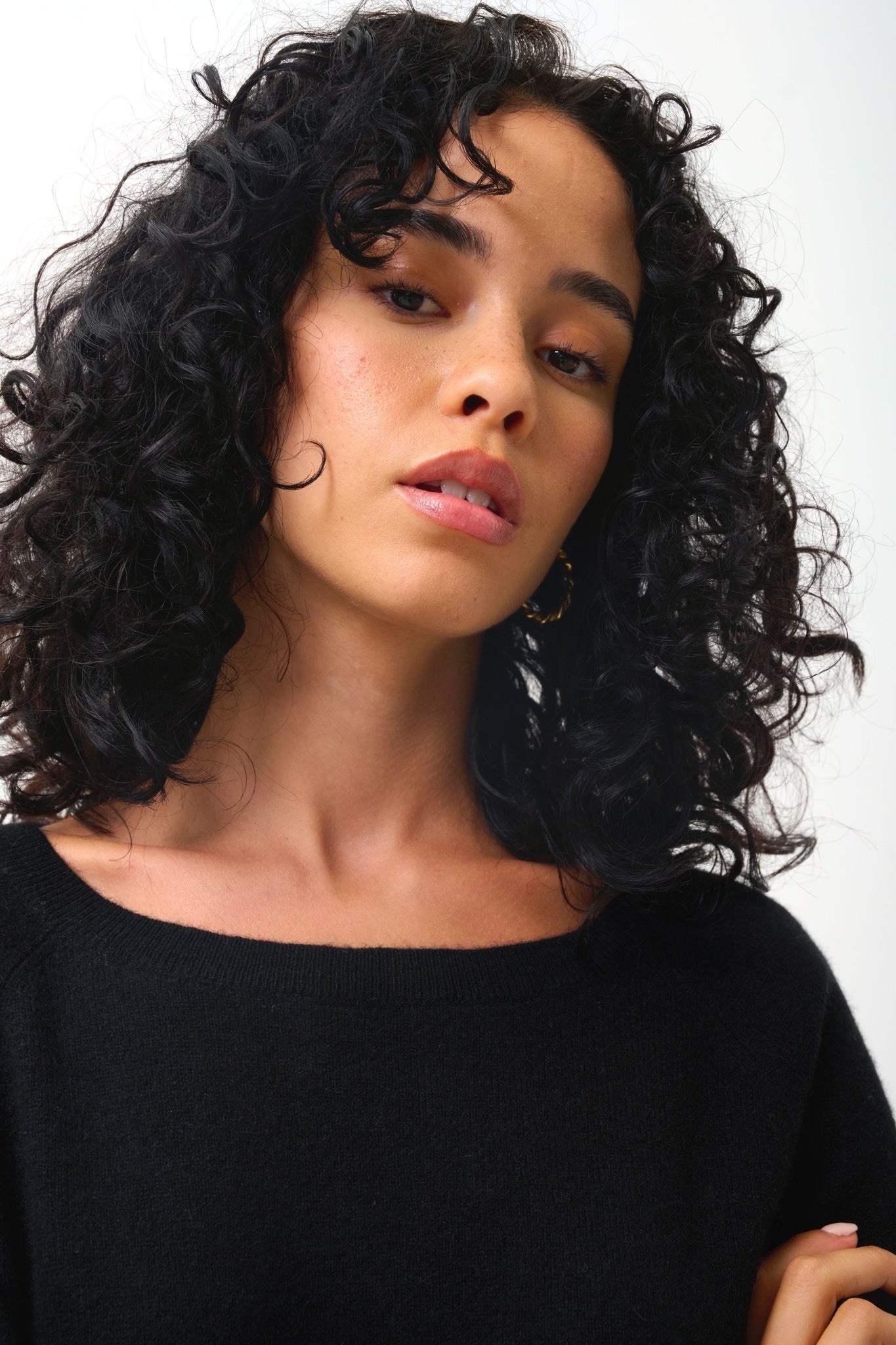 DIBONA Pullover Boot-Kragen Tropfen Rücken schwarz 100% Kaschmir