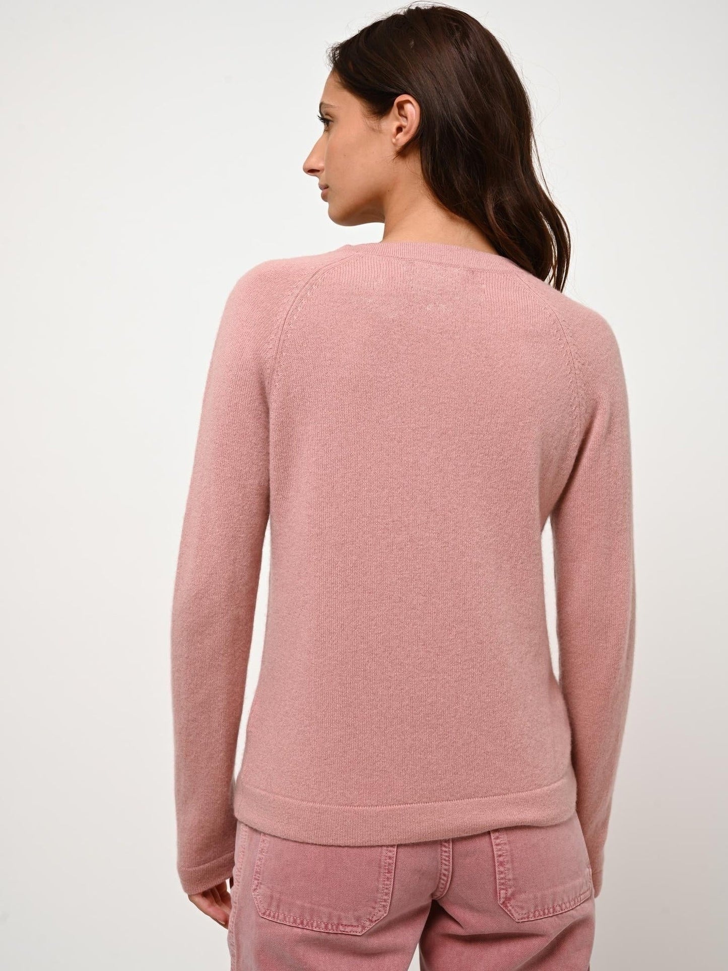 ECRIN rosewood round-neck sweater 100% cashmere