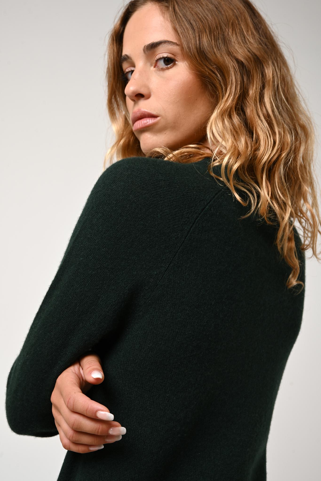 ECRIN pull col rond cyprès 100% cachemire