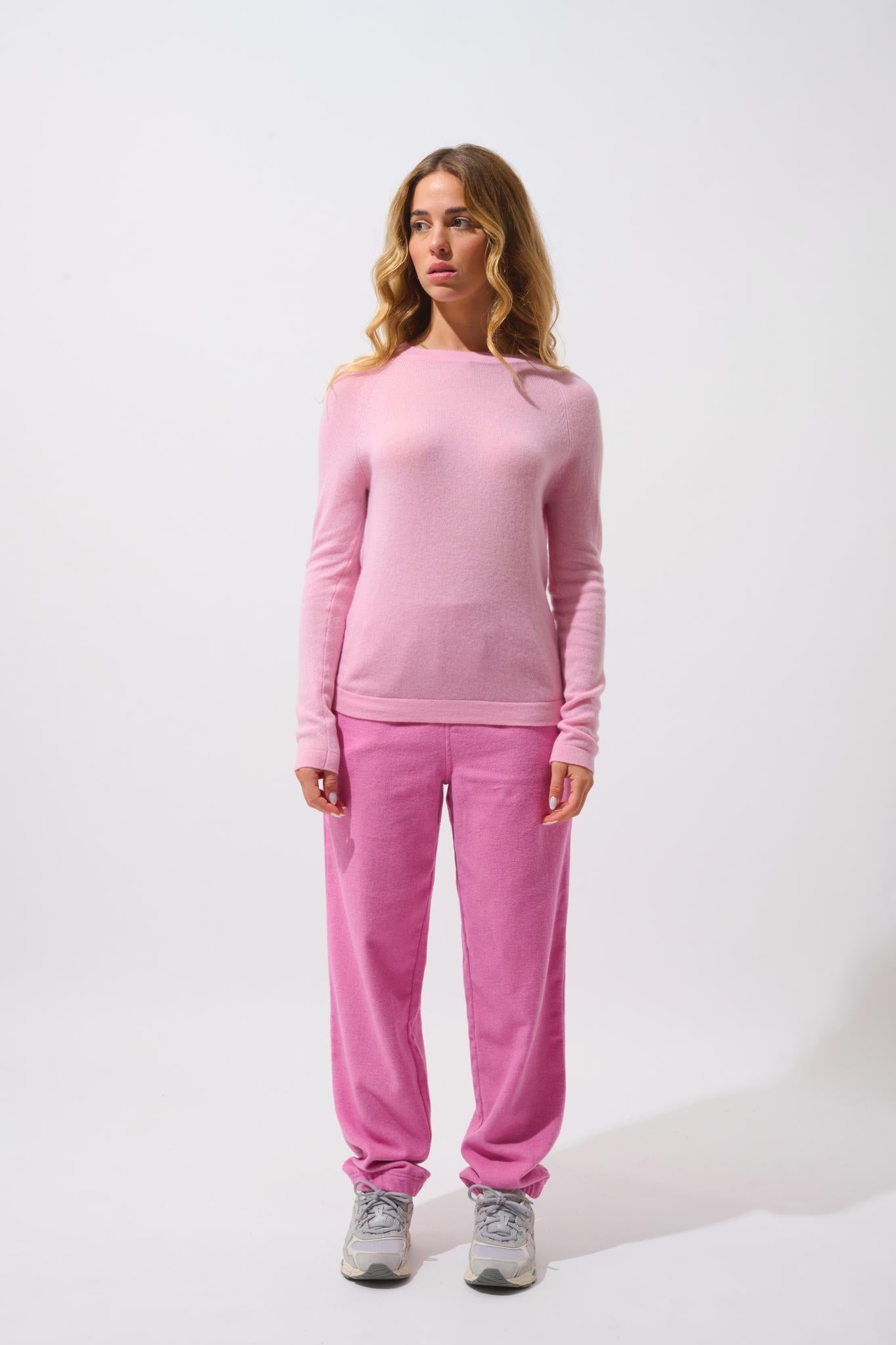 ECRIN pull col rond dragée 100% cachemire