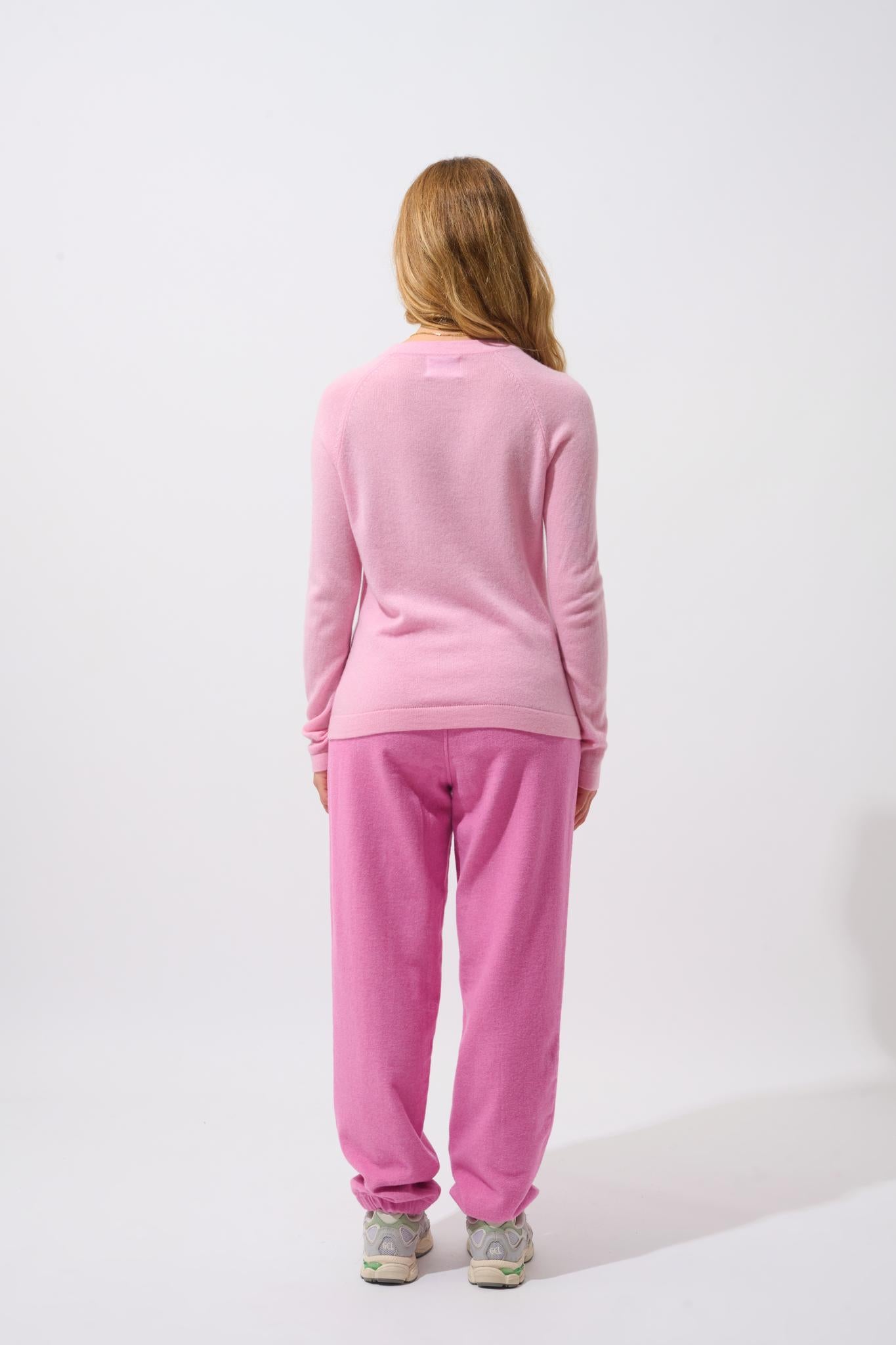 ECRIN pull col rond dragée 100% cachemire