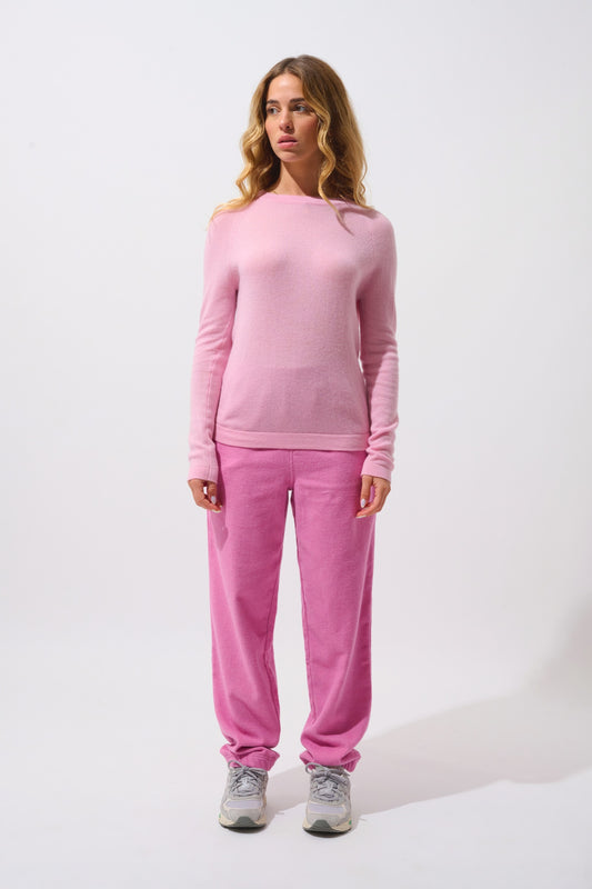 ECRIN Pullover mit Rundhalsausschnitt Dragée 100% Kaschmir