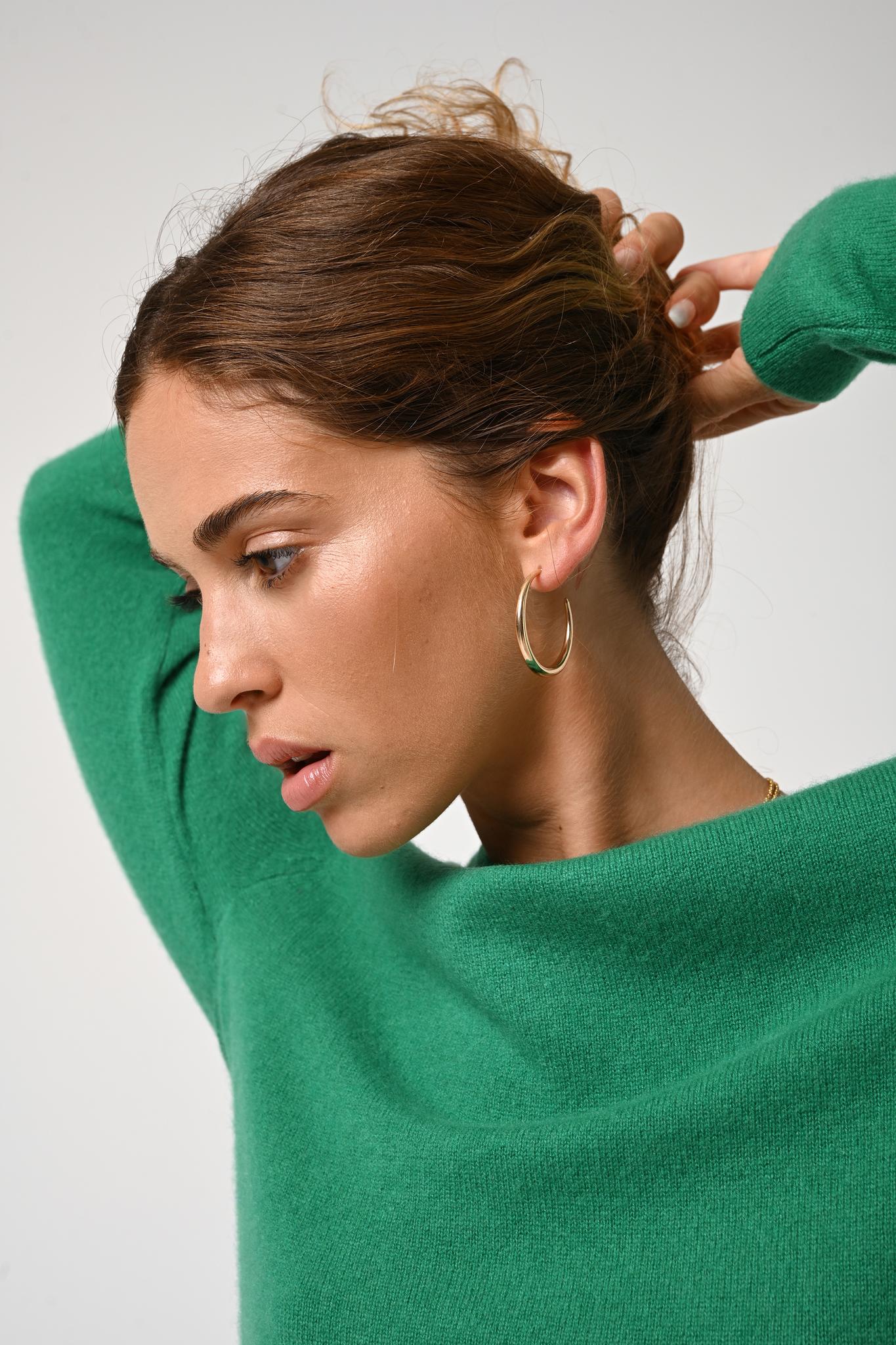 ECRIN round-neck sweater mint 100% cashmere