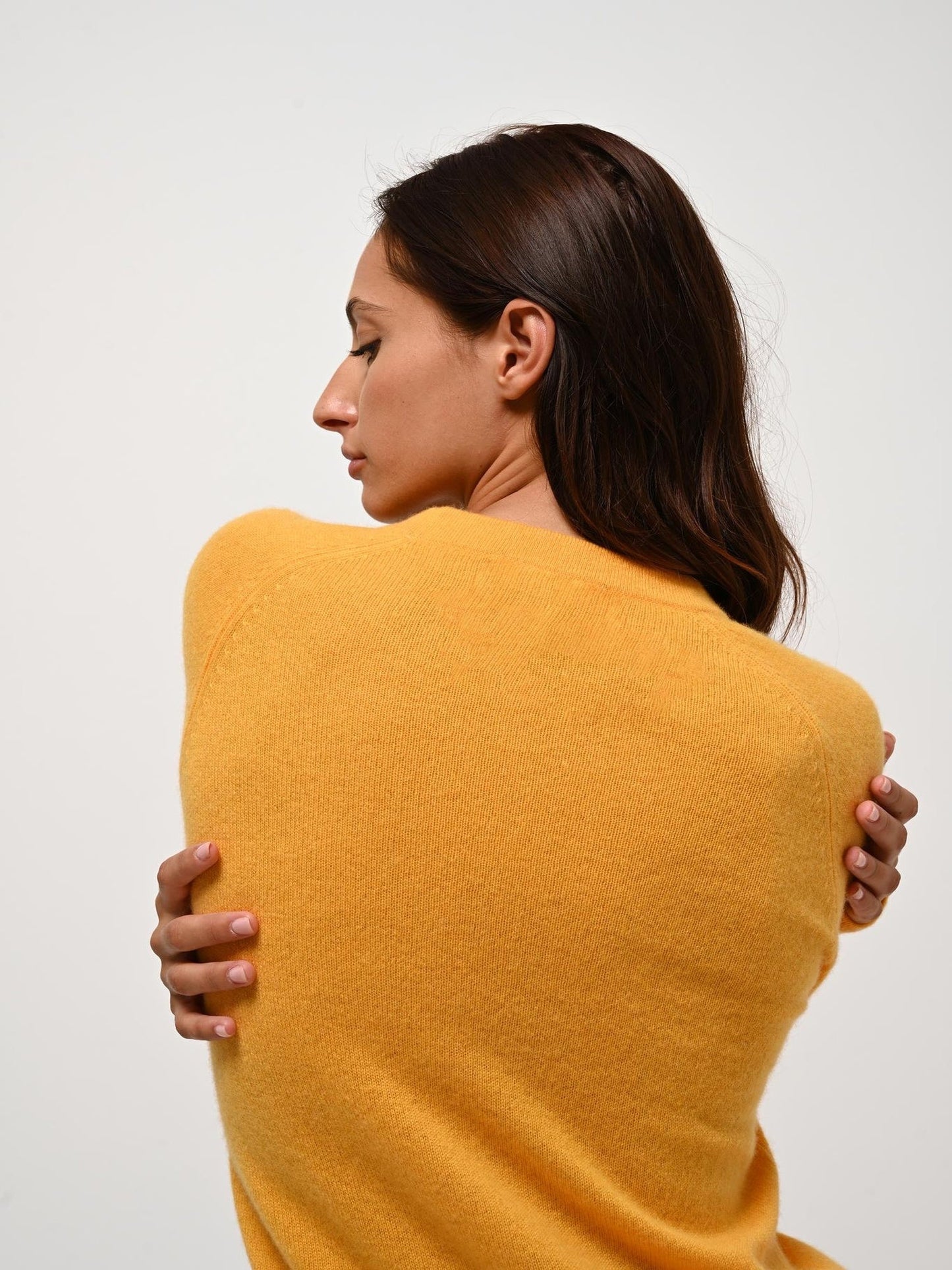 ECRIN Pullover mit Rundhalsausschnitt Mönchspfeffer 100% Kaschmir