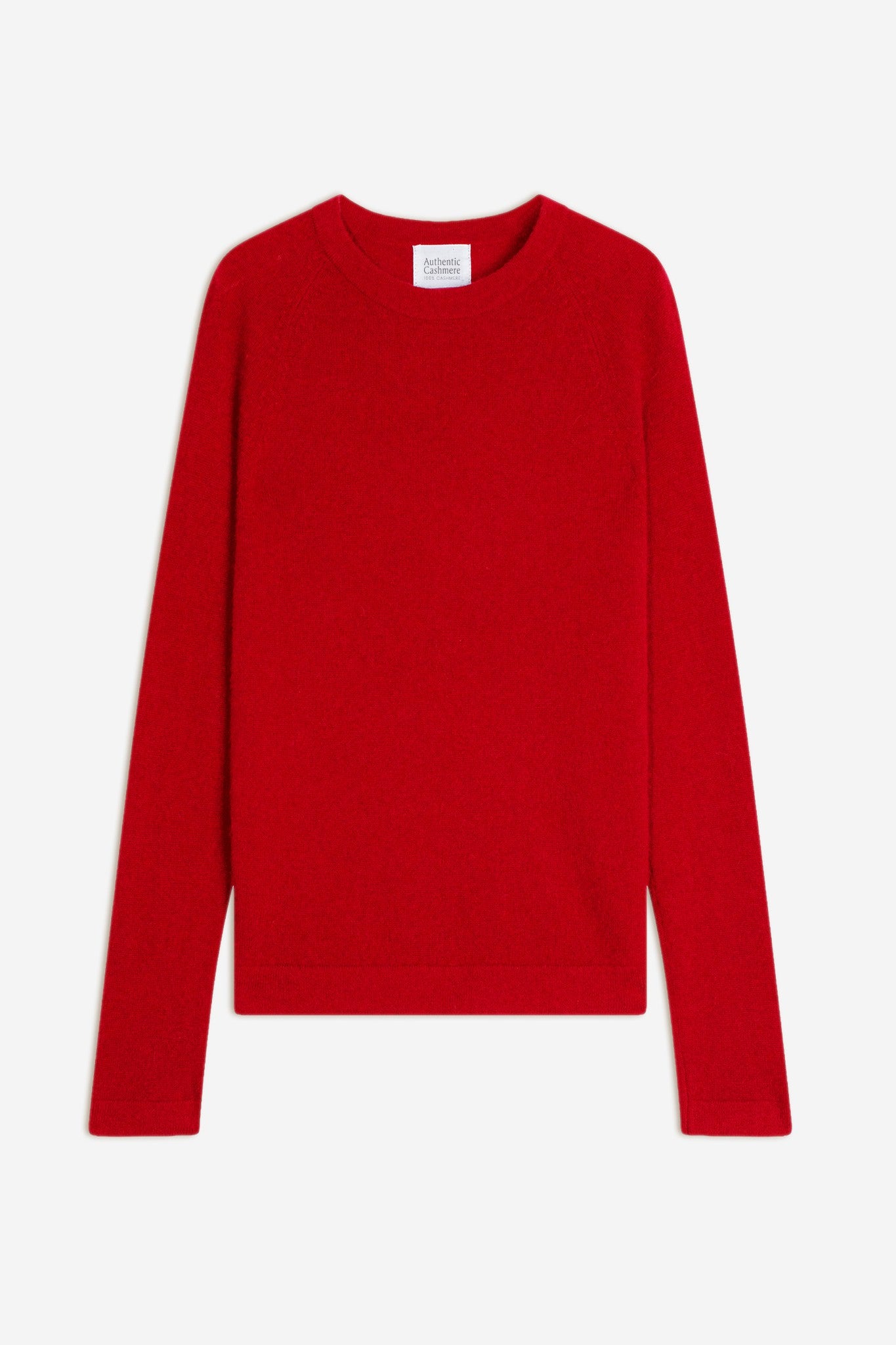 ecrin pull col rond rouge 100% cachemire