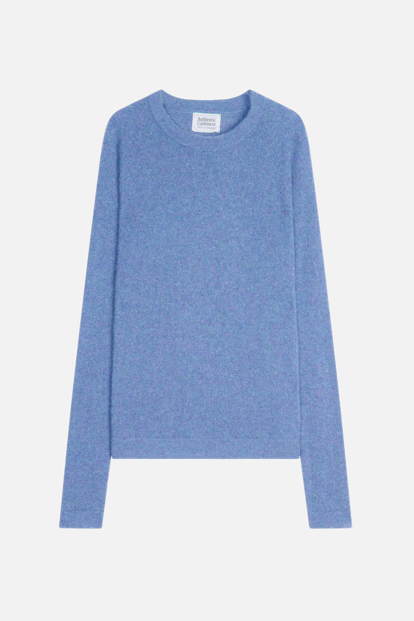 ECRIN round-neck sweater sky 100% cashmere