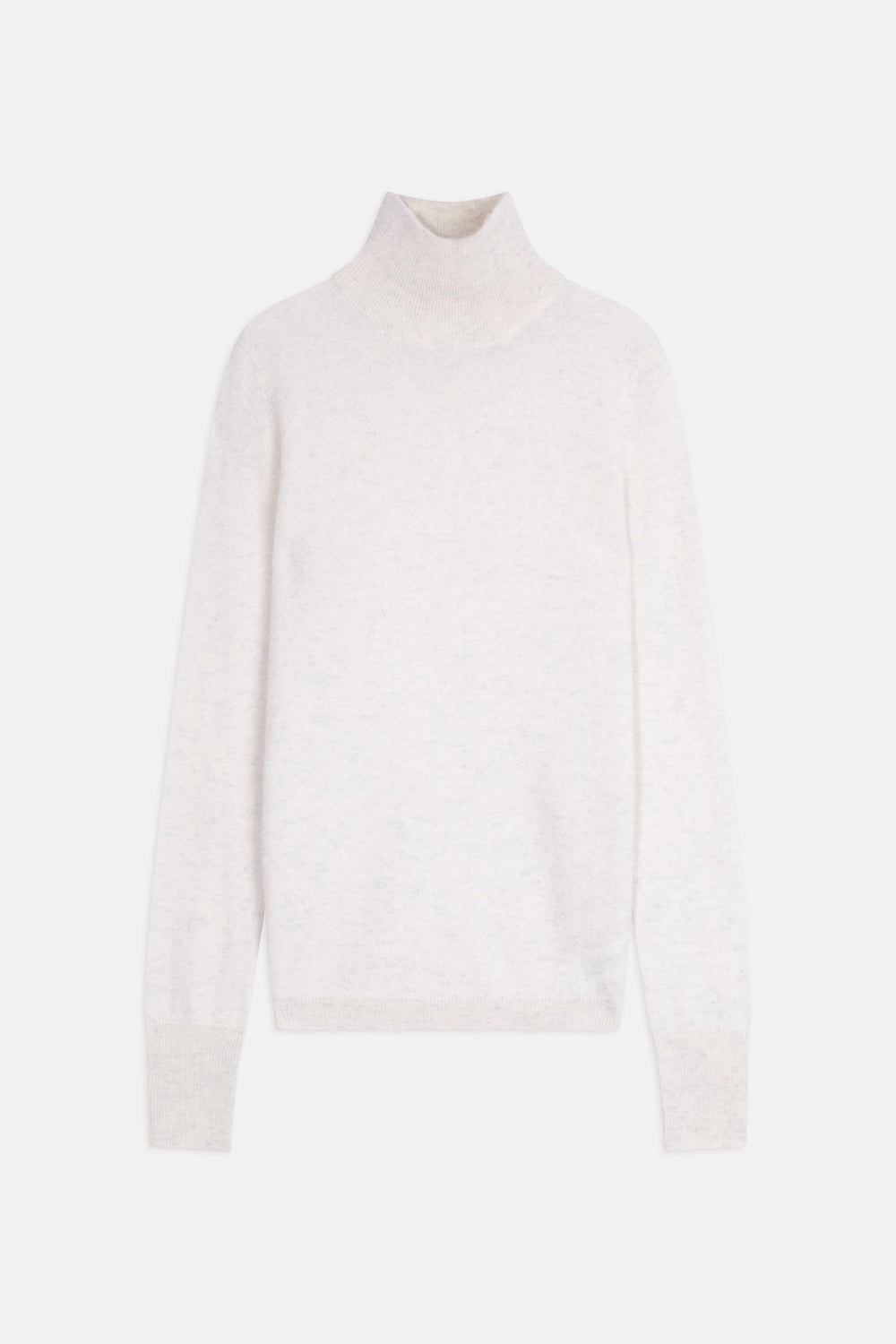 eileen pull col roulé blanc chiné 100% cachemire