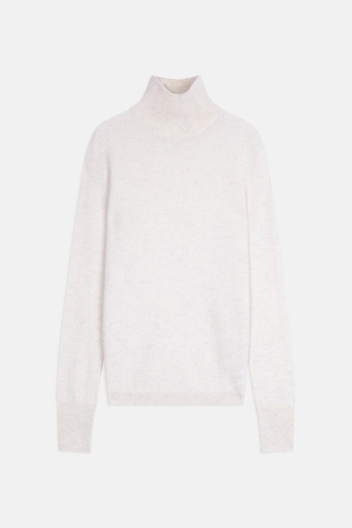 eileen pull col roulé blanc chiné 100% cachemire