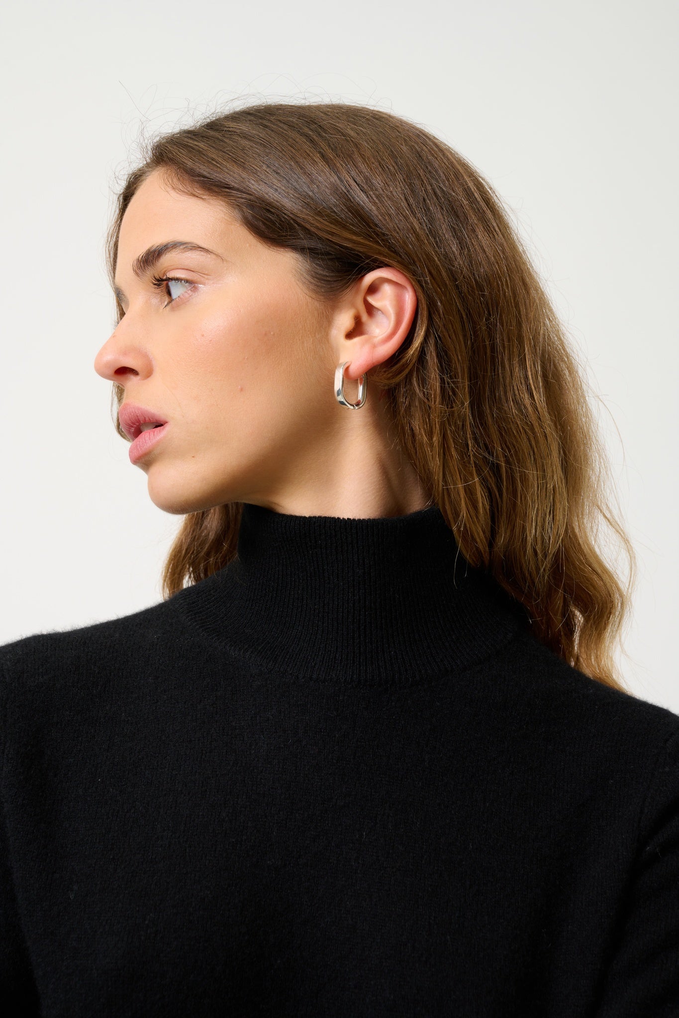 EILEEN Rollkragenpullover schwarz 100% Kaschmir