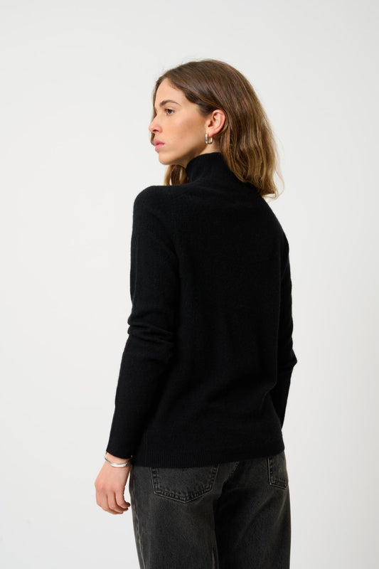 EILEEN black turtleneck sweater 100% cashmere
