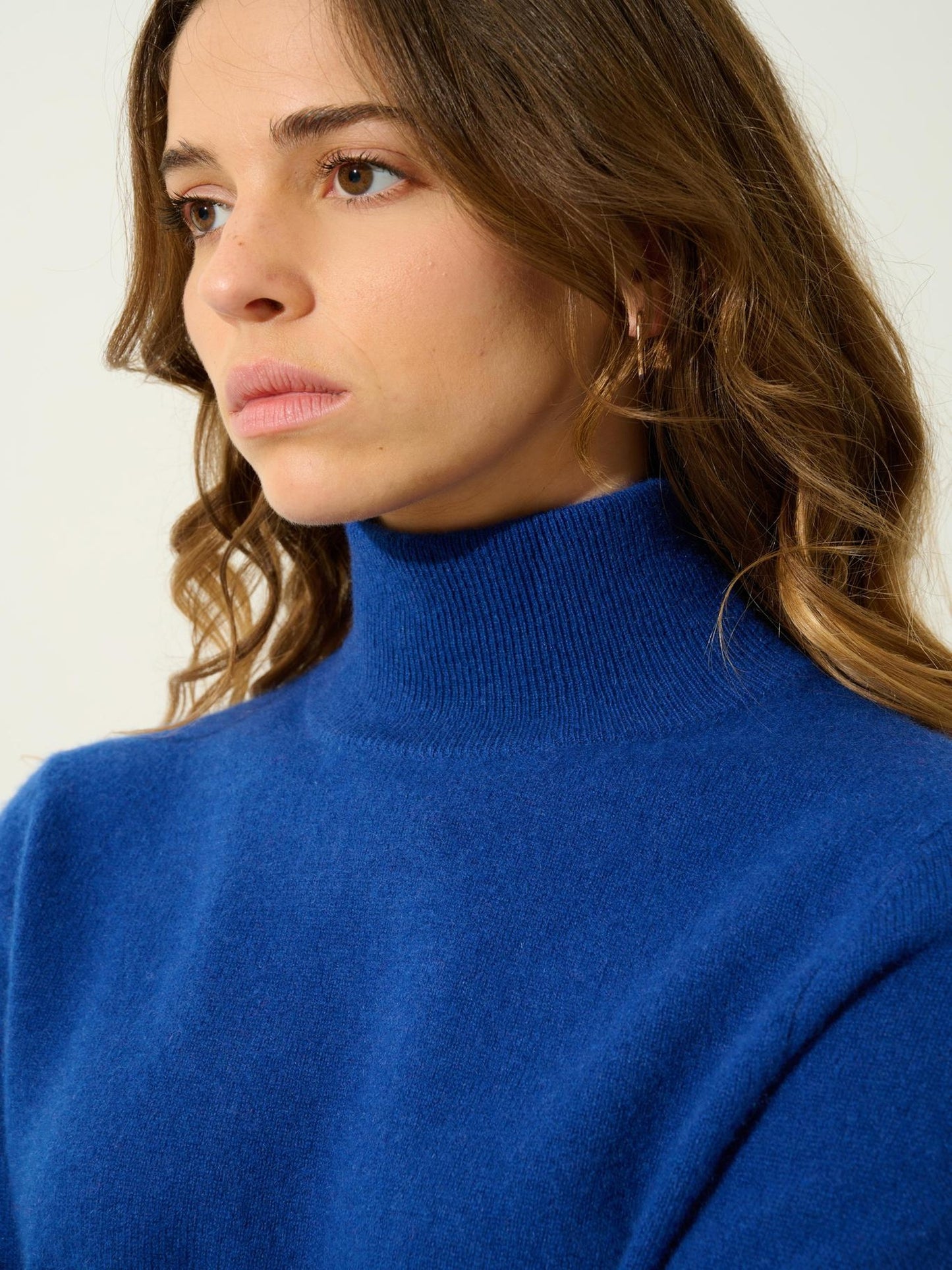 EILEEN pull col roulé outremer 100% cachemire