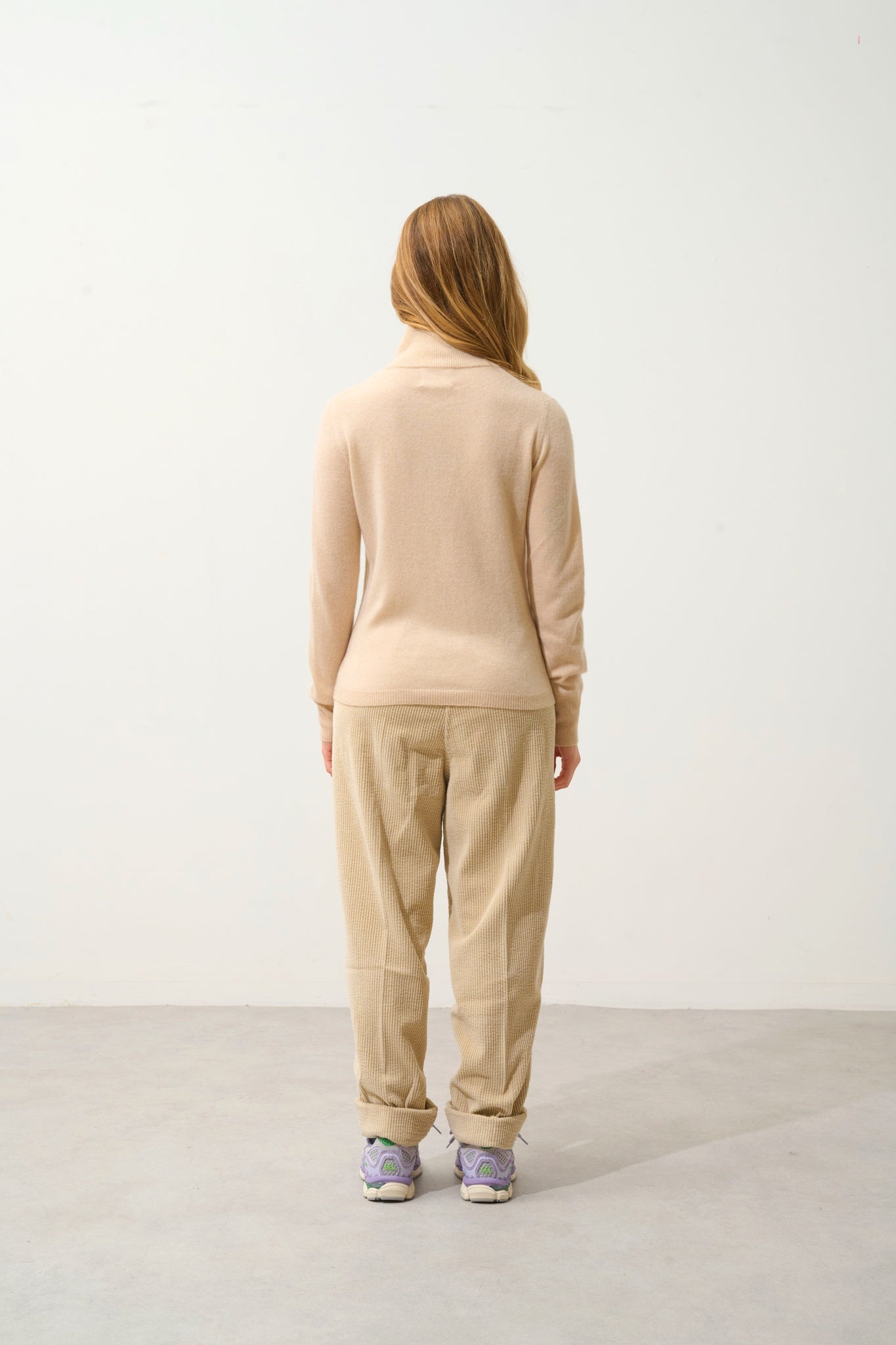 EILEEN Rollkragenpullover sandfarben 100% Kaschmir