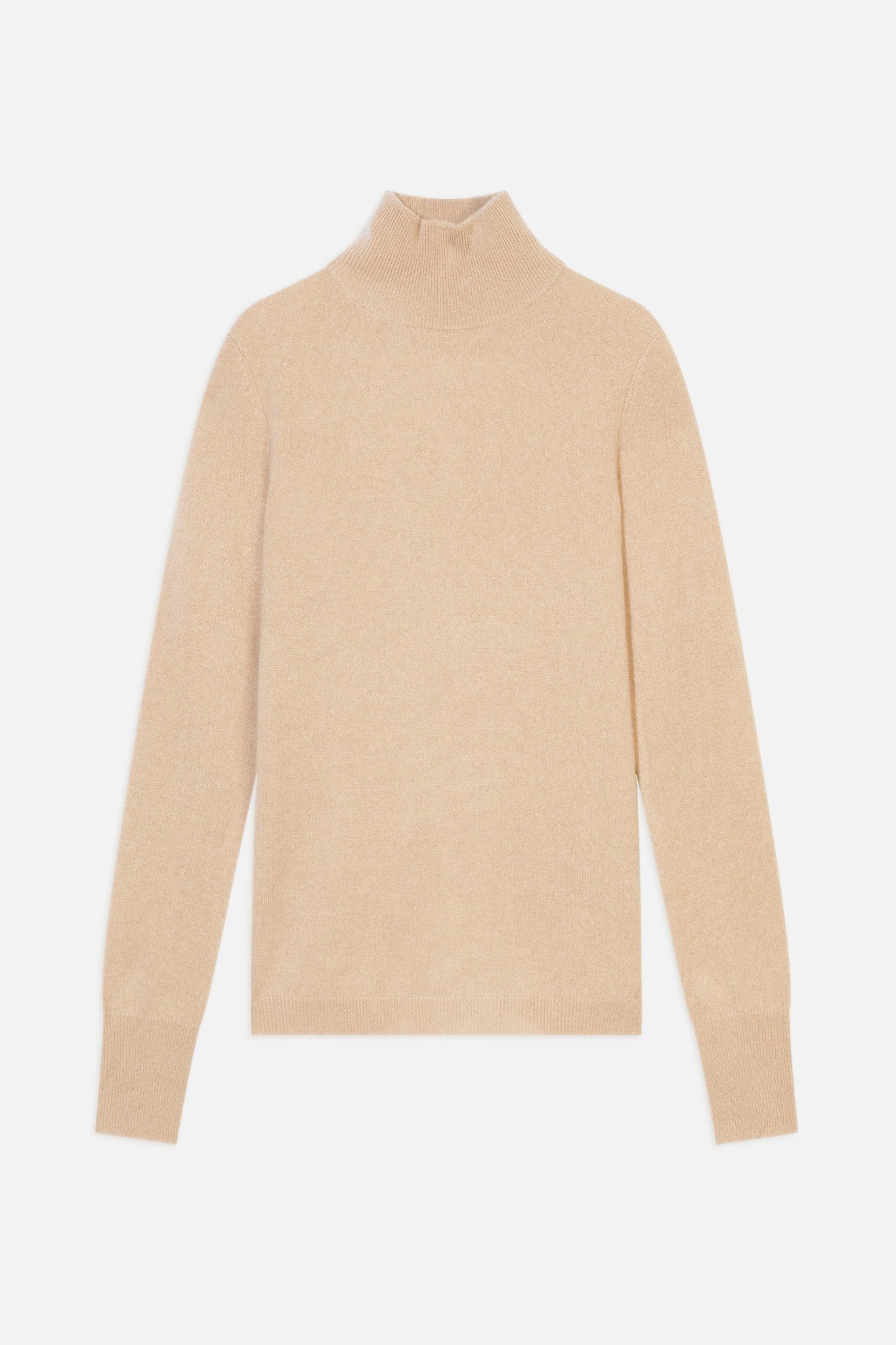 eileen pull col roulé sable 100% cachemire