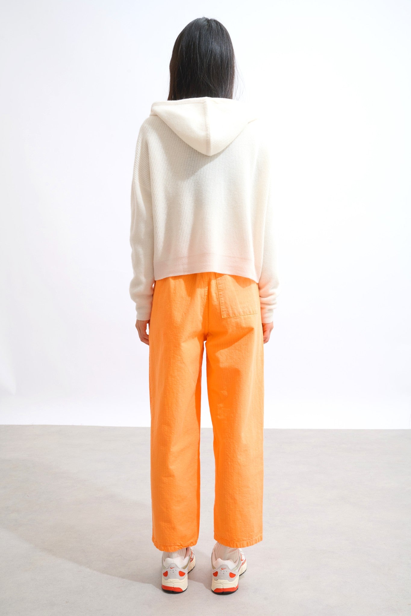 elara cardigan capuche ivoire 100% cachemire