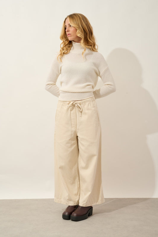 elodie pull col mantant 6 fils neige 100% cachemire