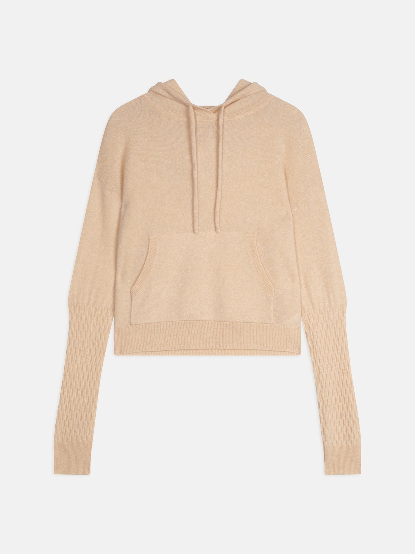 ELOWEN pull capuche sable 100% cachemire