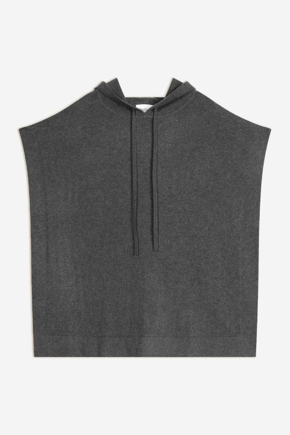 elsa poncho capuche anthracite chiné 100% cachemire