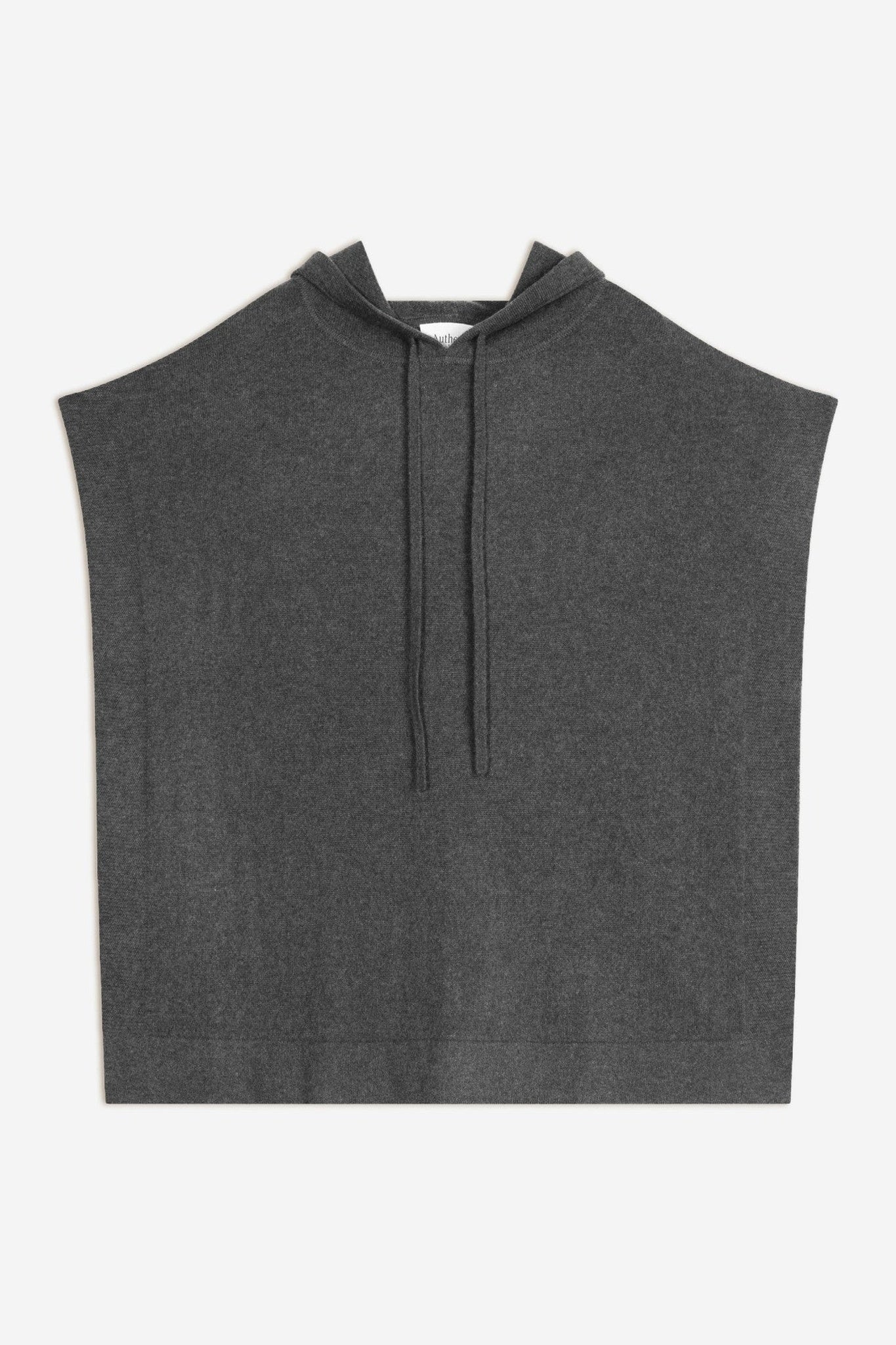 elsa poncho capuche anthracite chiné 100% cachemire